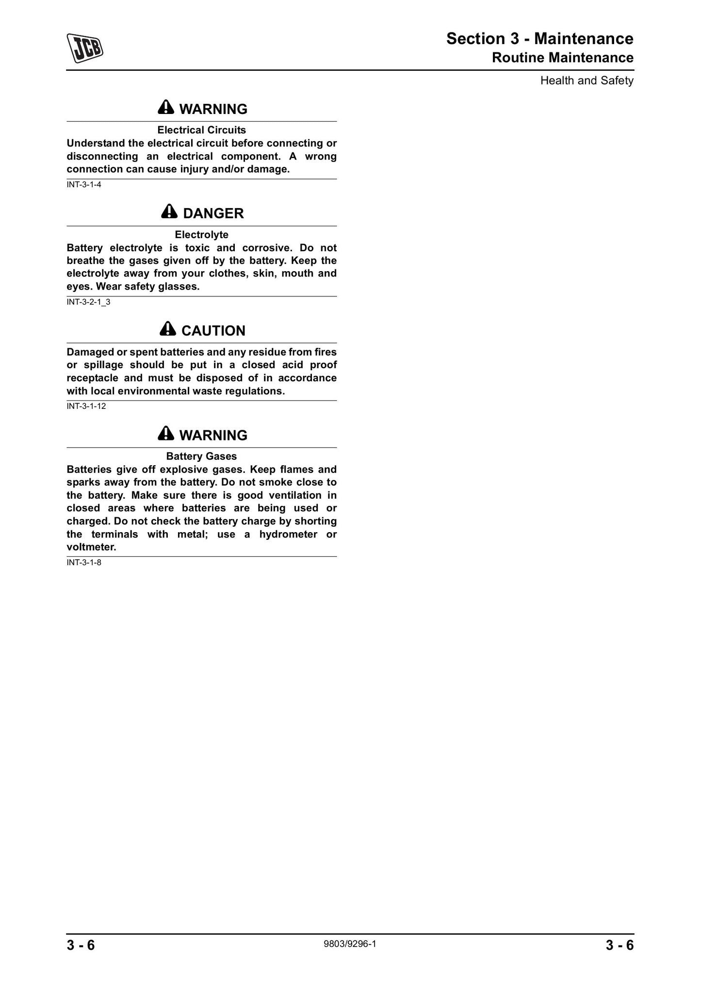 JCB 8056 Crawler Excavator Factory Workshop Service Manual 9803/9296-1