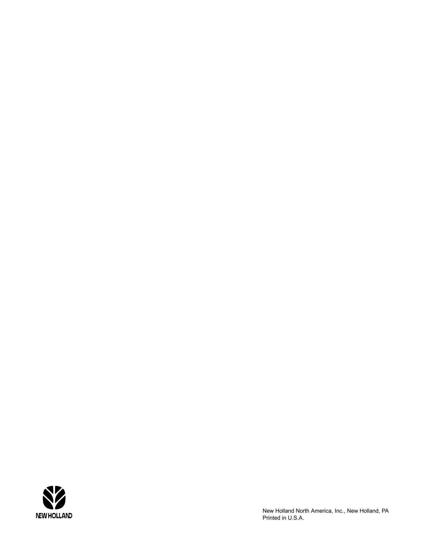 NEW HOLLAND TN Series Tractor Installation Instructions Supplement 86620160