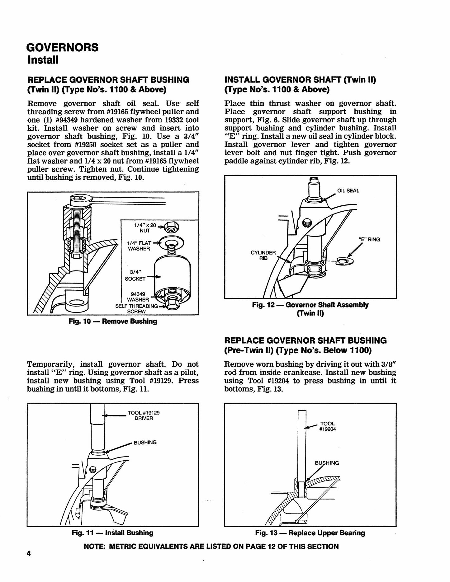 Briggs & Stratton 400400 400700 401400 401700 402400 402700 421400 421700 422400 422700 Engine Repair Instructions 40546100