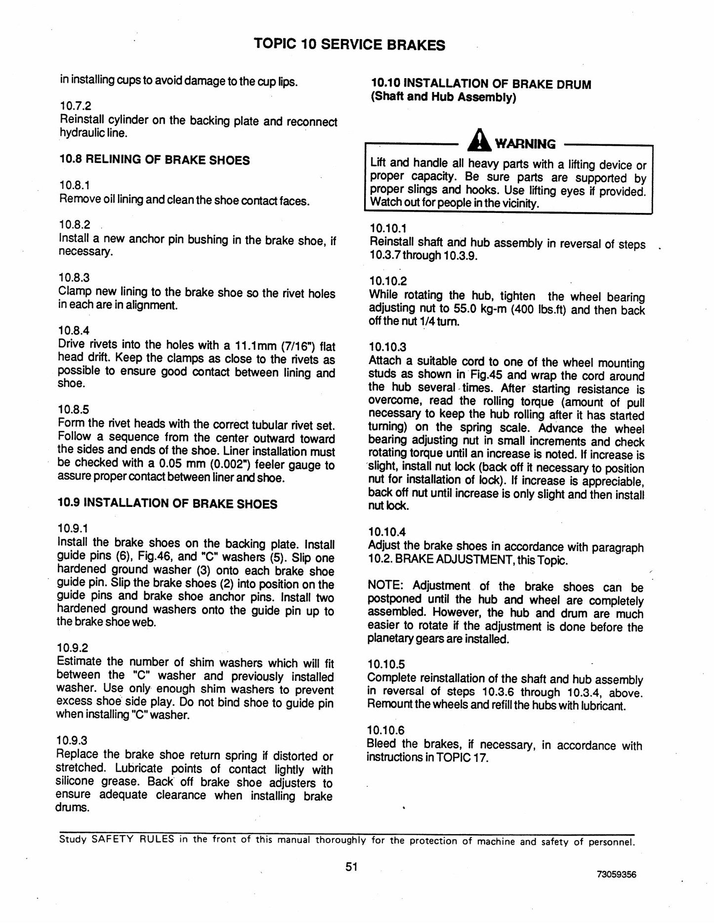 Fiat-Allis 545-B 605-B Wheel Loader Factory Workshop Service Manual 73059356