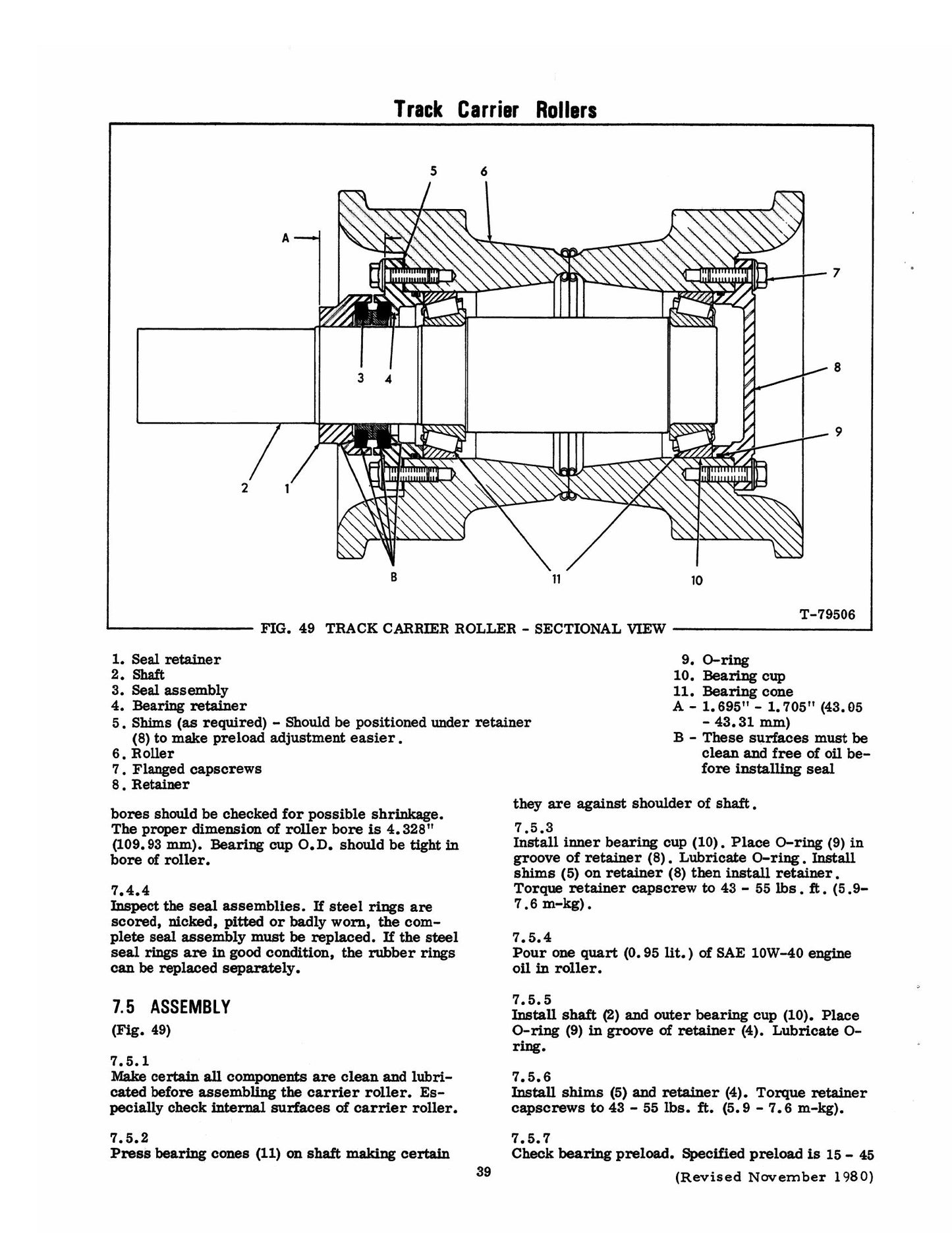 FIAT-ALLIS 21-C Crawler Tractor Undercarriage Factory Workshop Service Manual 70698975