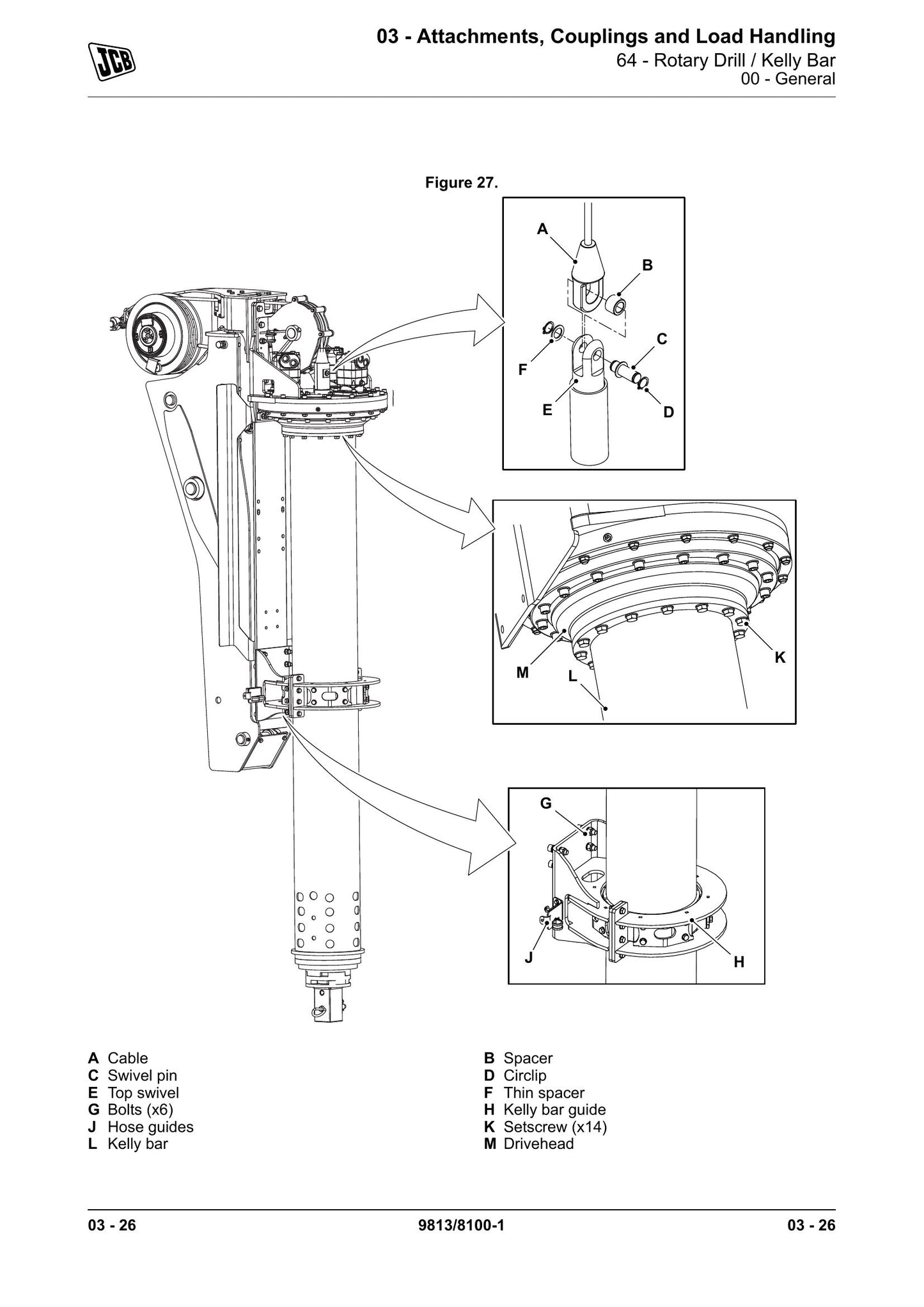 JCB 4CX Pilingmaster Backhoe Loader Factory Workshop Service Manual 9813/8100