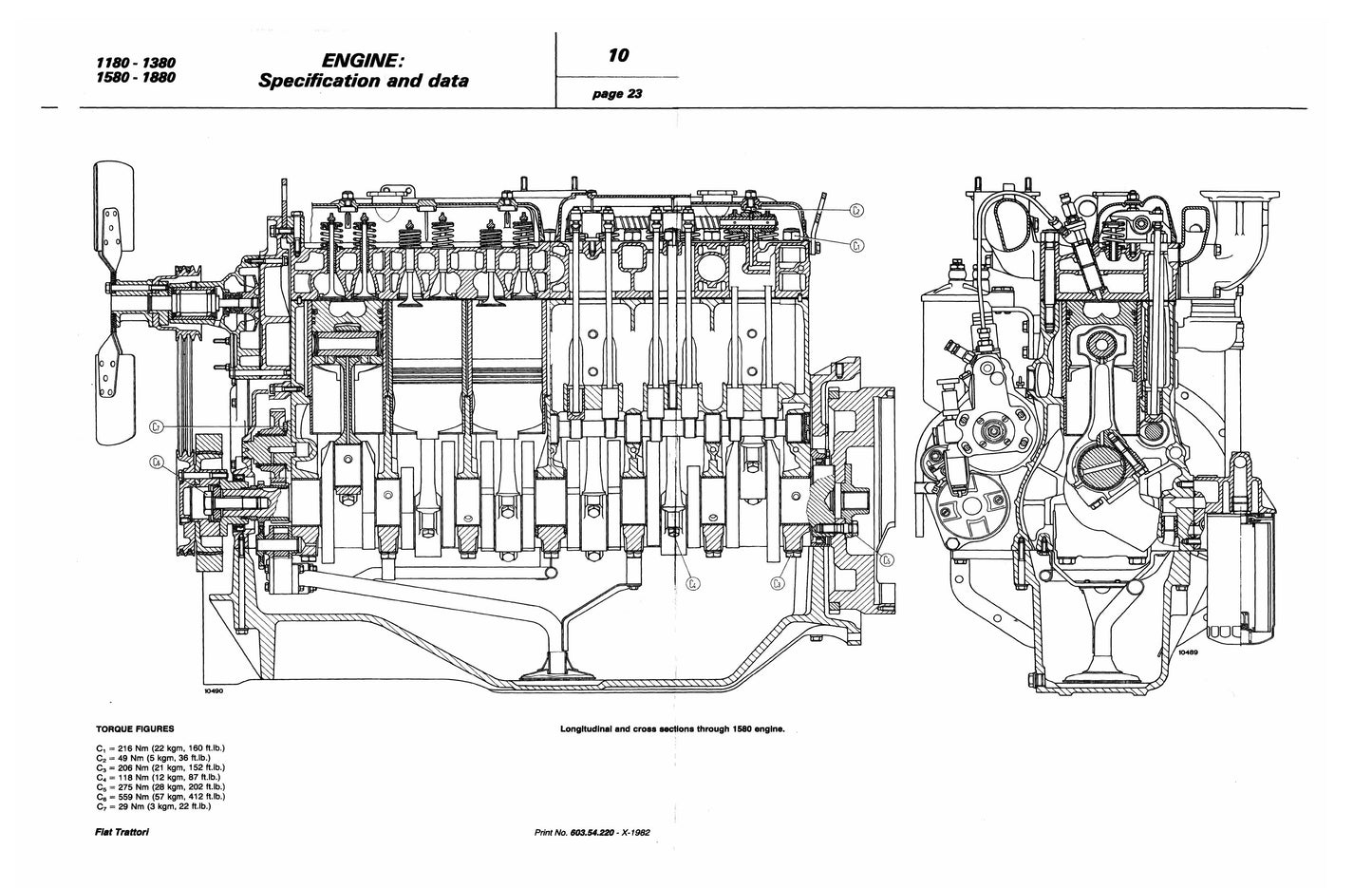 FIAT 1180 1280 1380 1580 1880 Tractor Workshop Manual 06910064