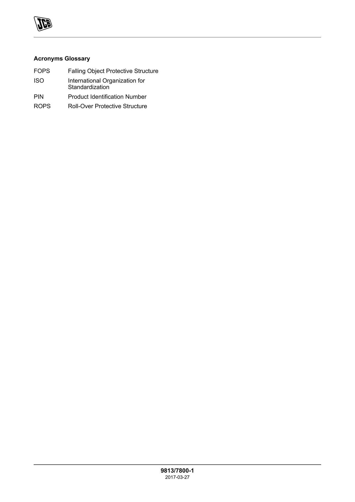 JCB 3CX Backhoe Loader Factory Workshop Service Manual 9813/7800