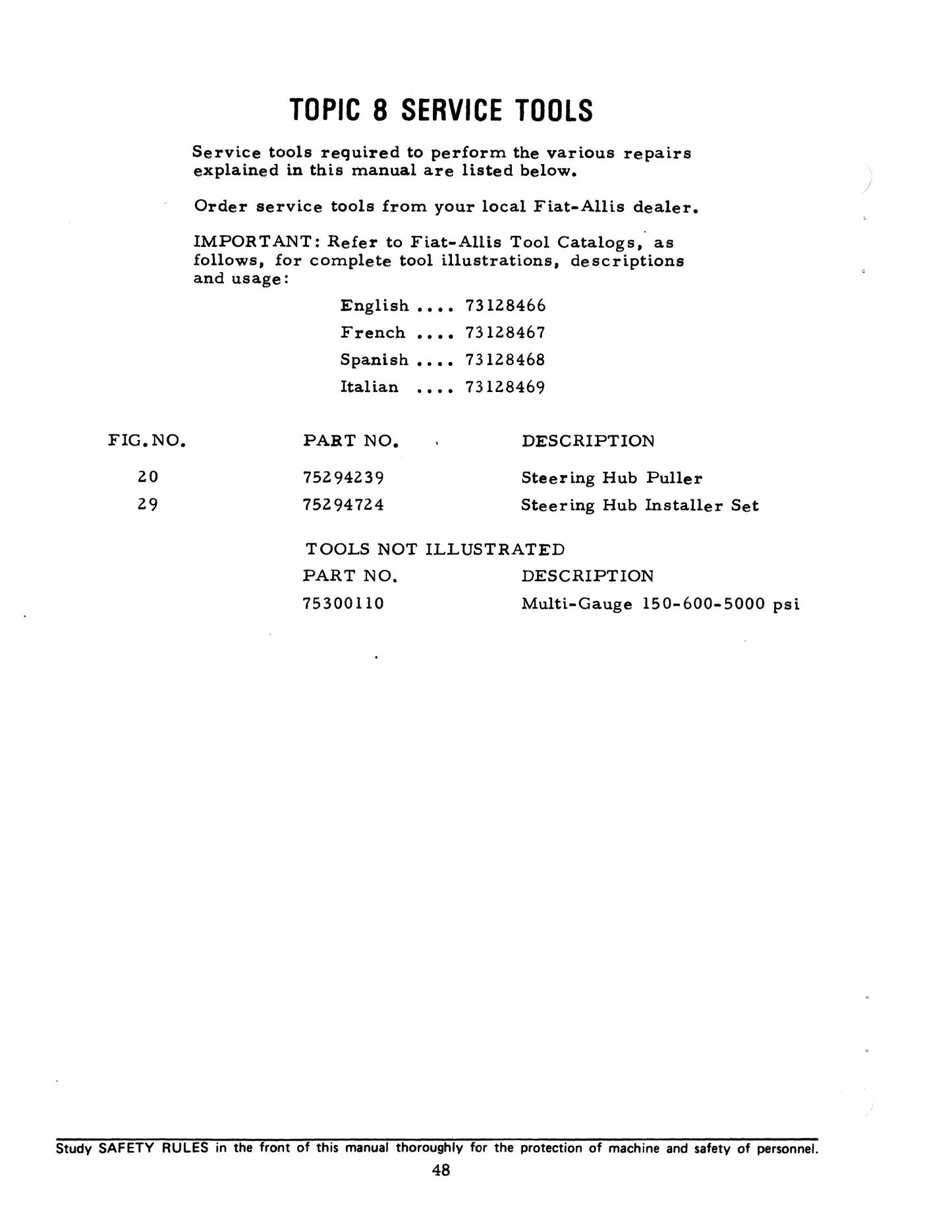 FIATALLIS FD30 Crawler Tractor Factory Workshop Service Manual 73127705