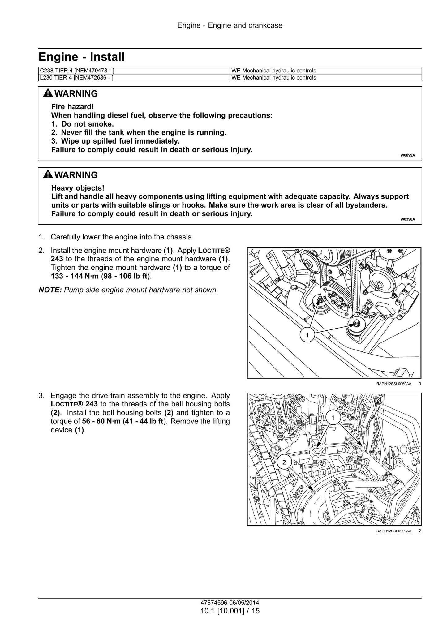 New Holland C238 L230 Compact Track Loader Skid Steer Loader Factory Workshop Service Manual 47674596
