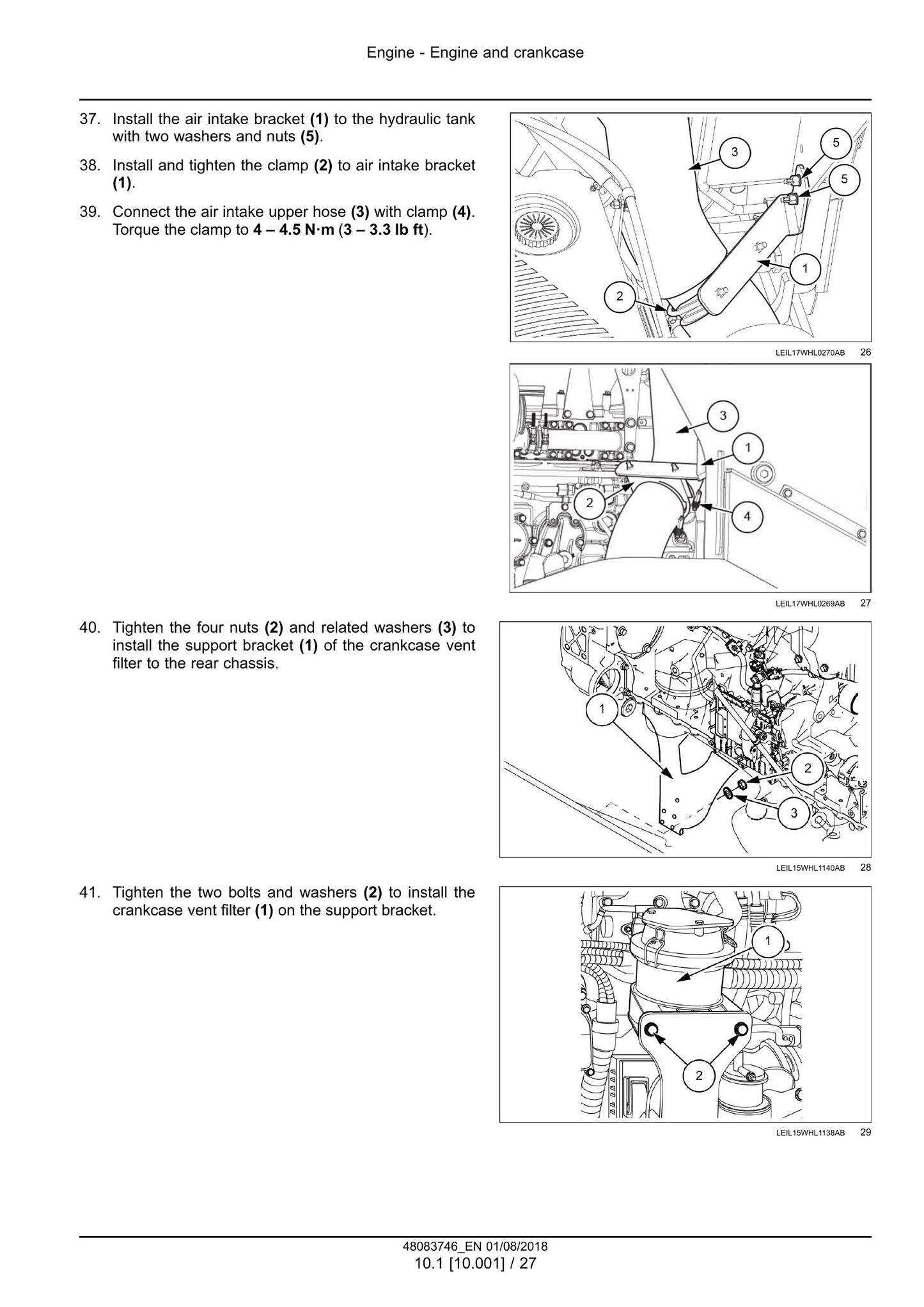 New Holland W270D W300D Wheel Loader Factory Workshop Service Manual 48083746