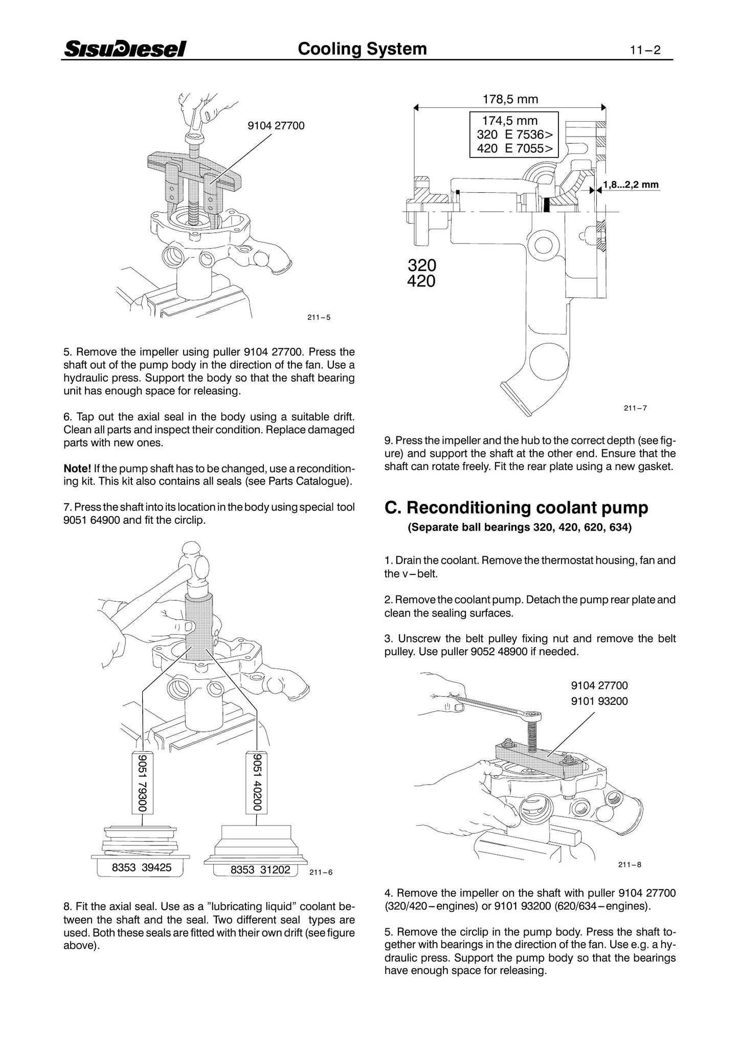 SisuDiesel 320 420 620 634 Engine Workshop Manual 9806-4550