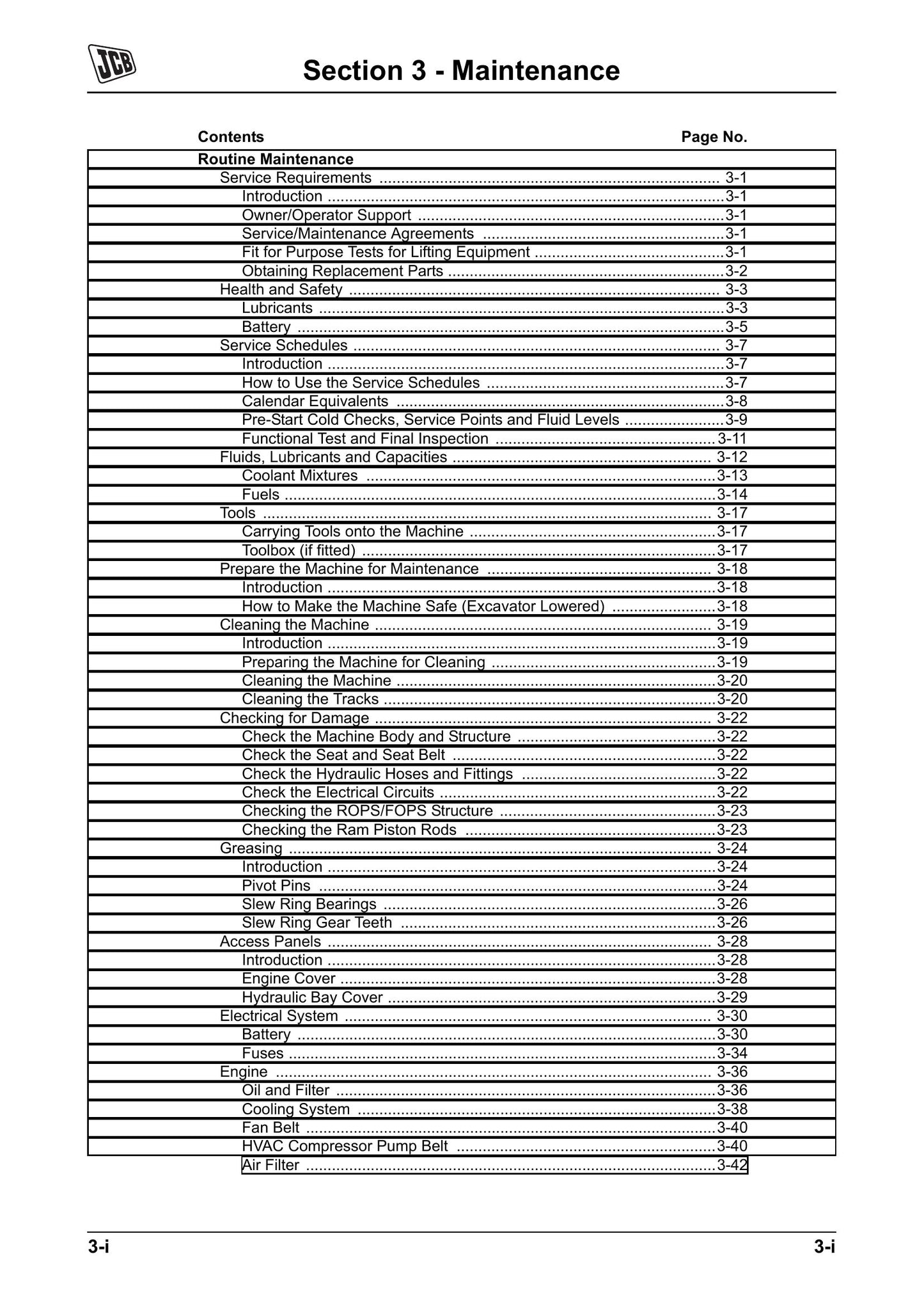 JCB 8055 8065 Crawler Excavator Factory Workshop Service Manual 9803/9890-3