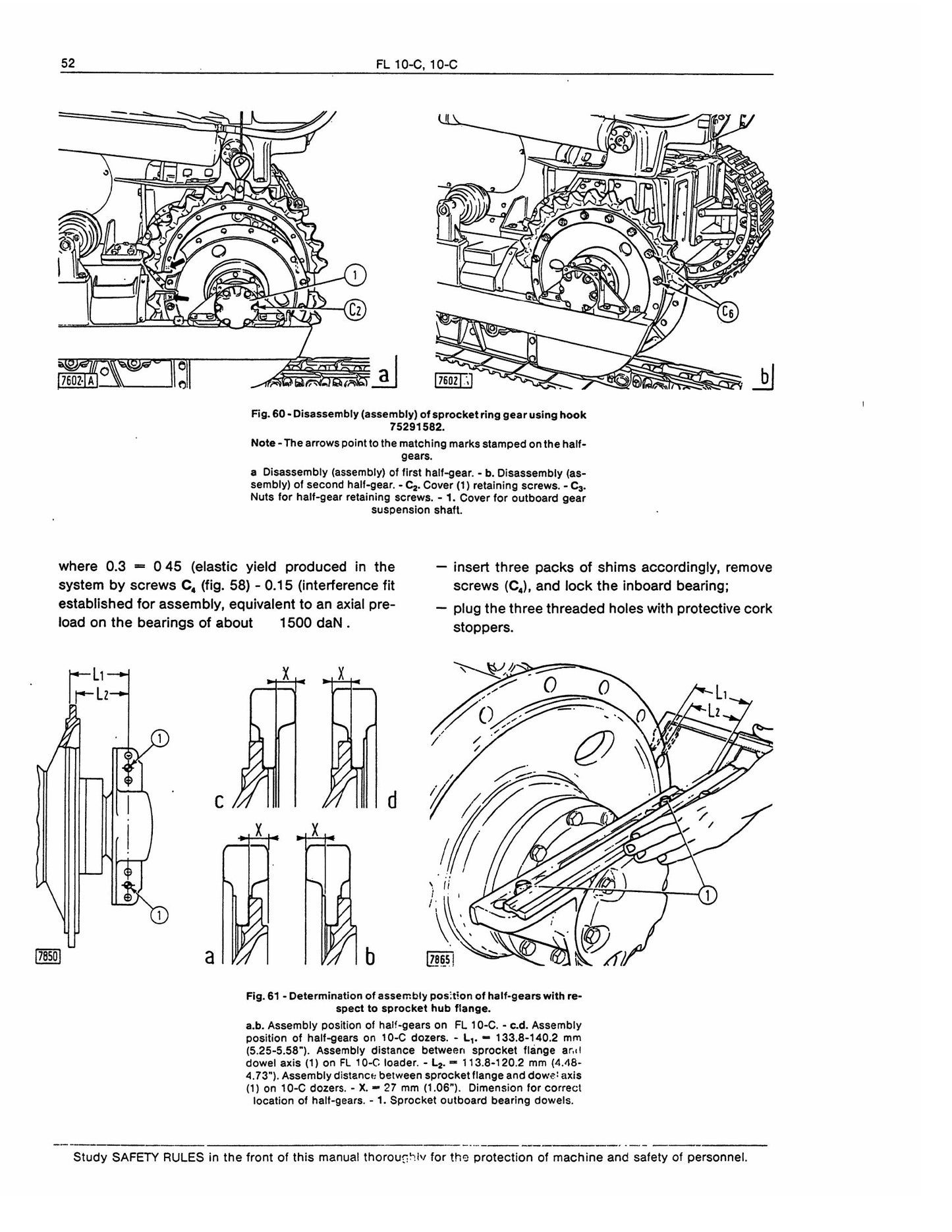 FIATALLIS FL 10-C Bulldozer Factory Workshop Service Manual 604.06.225