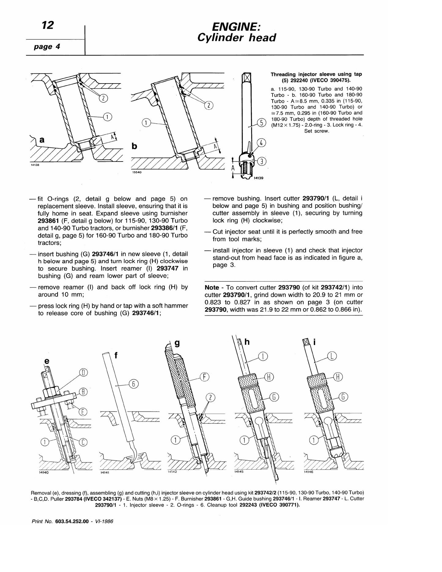 FIAT 115-90 130-90 Turbo 140-90 Turbo 160-90 Turbo 180-90 Turbo Tractor Workshop Manual