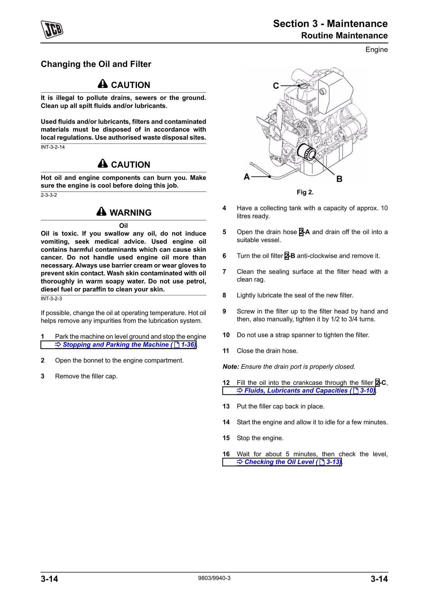 JCB VM 1500 VM 1500 M VM 1500 F Vibratory Roller Factory Workshop Service Manual 9803/9940-3