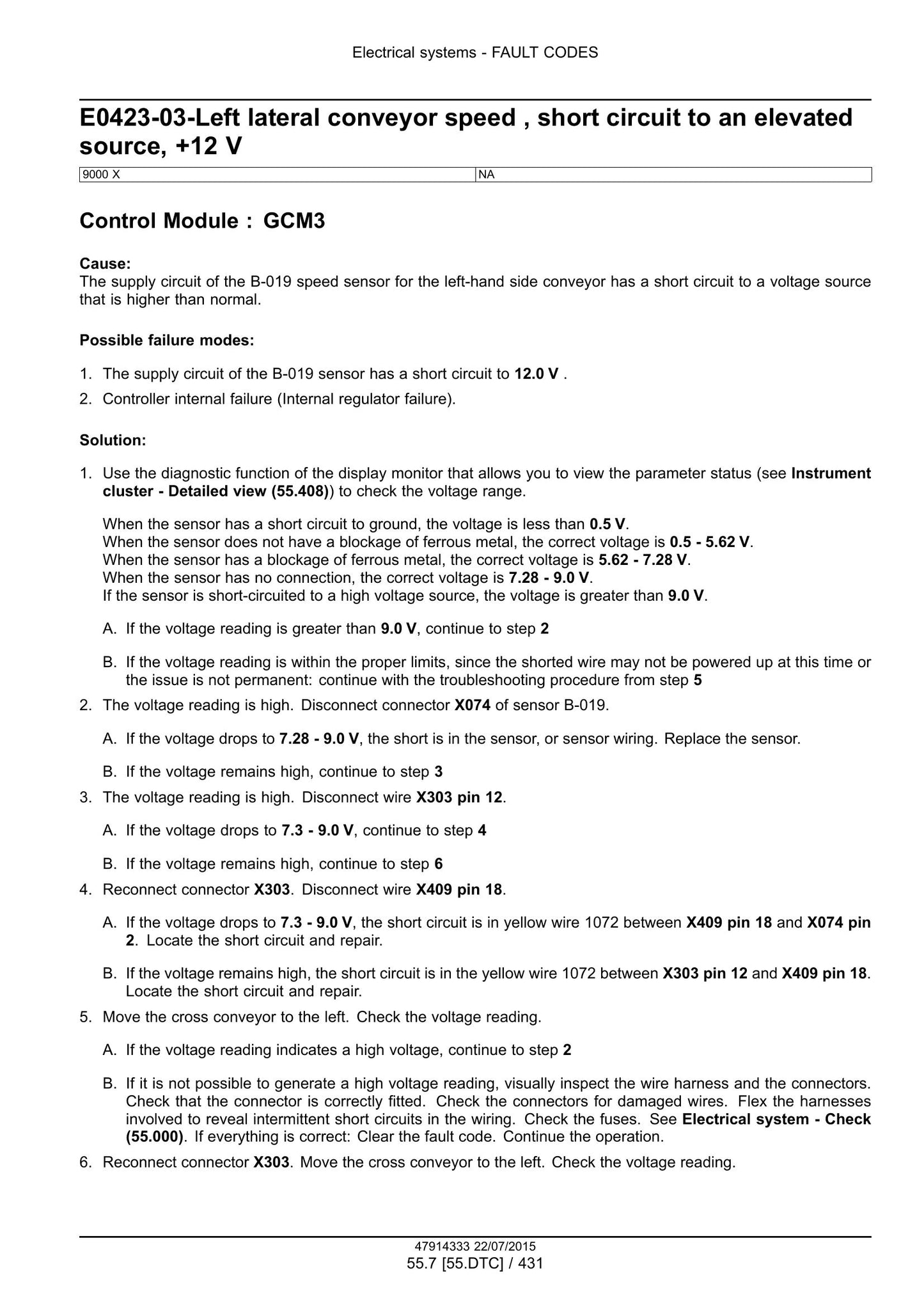 New Holland 9090X 9090X GE 9090X H 9090X O 9090X COFFEE 9090X OLIVE PLUS 9090X OLIVE PLUS GE Grape Harvester Factory Workshop Service Manual 47985321