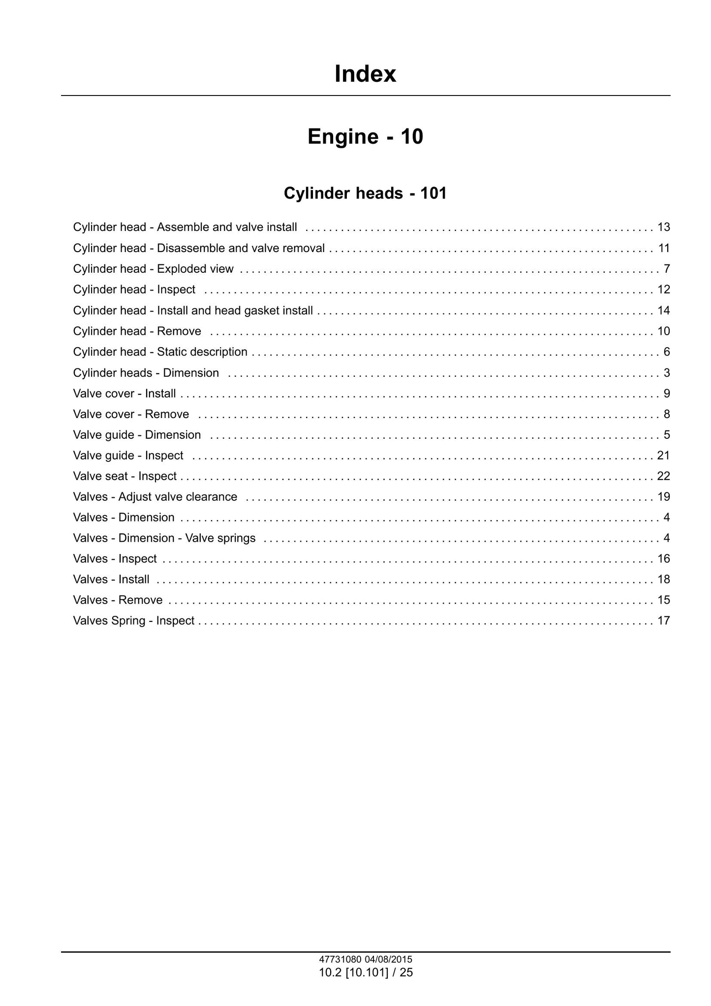 CNH Industrial L3AL L3BL Engine Factory Workshop Service Manual 47731080