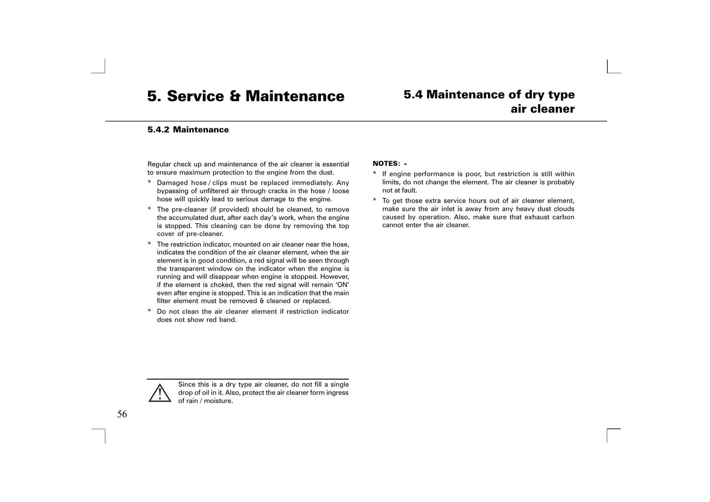 KIRLOSKAR R810 R1040 R1080 Engine Operation & Factory Workshop Maintenance Manual 9806-6000