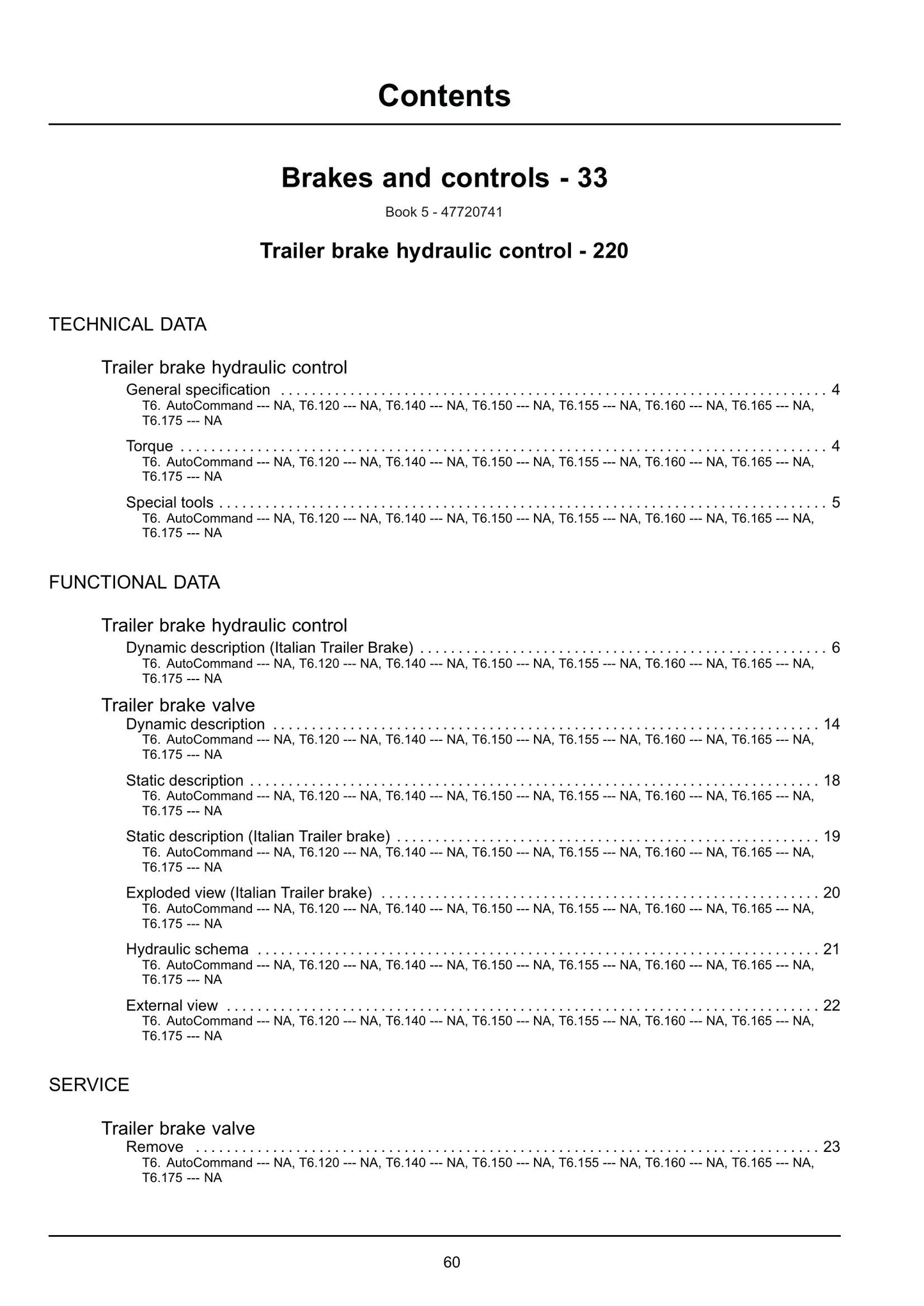New Holland T6.120 T6.140 T6.150 T6.155 T6.160 T6.165 T6.175 T6.140 AutoCommand T6.150 AutoCommand T6.160 AutoCommand Tractor Factory Workshop Service Manual 47720737