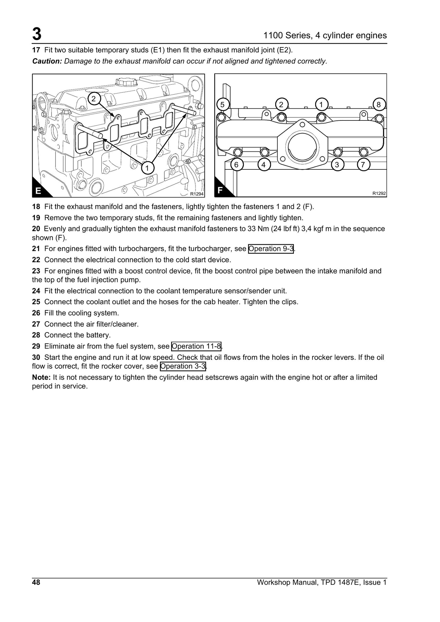 Perkins RE RF RG RH RJ RK Engine Workshop Manual TPD 1487E