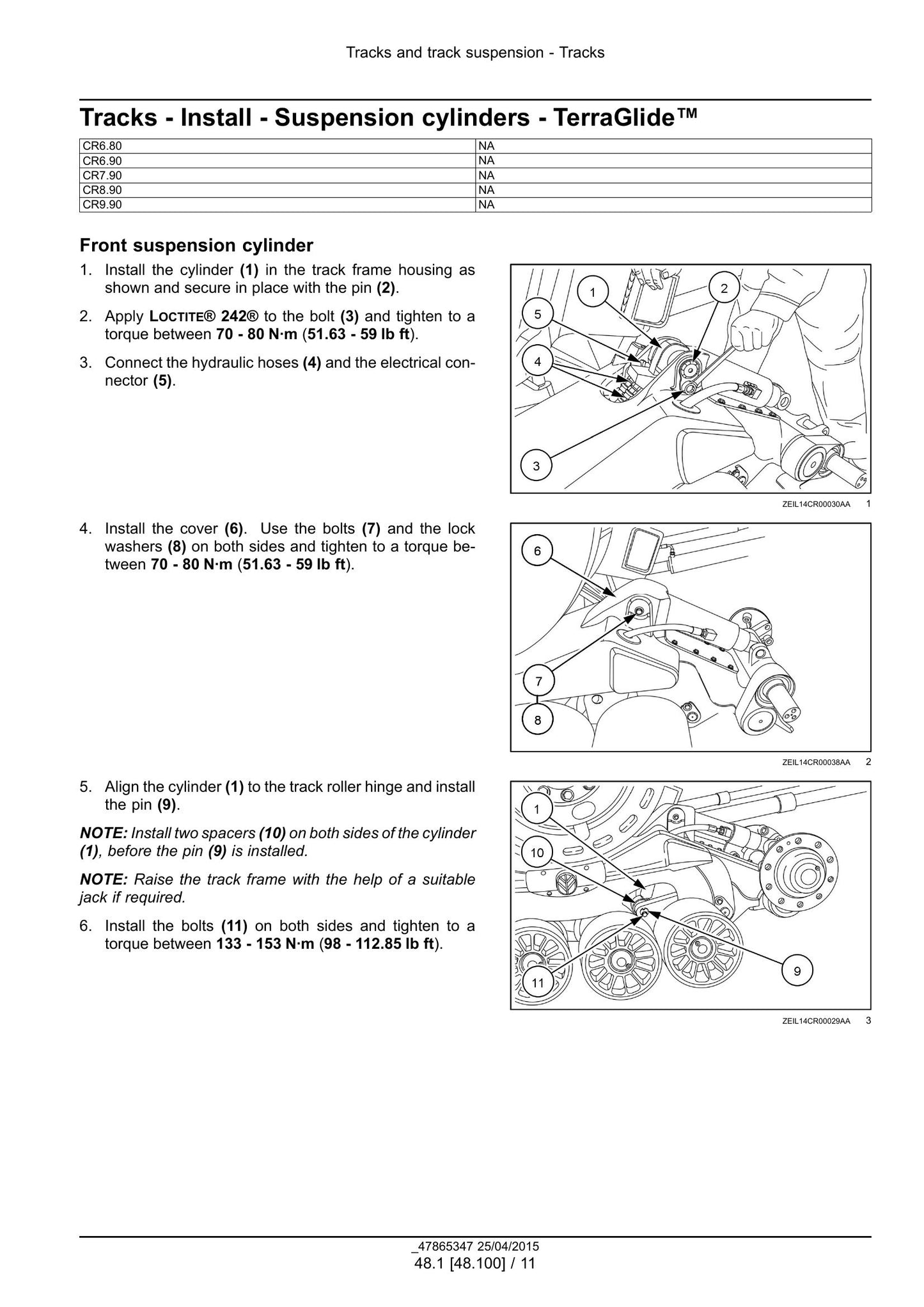 New Holland CR6.80 CR6.90 CR7.90 CR8.90 CR9.90 Combine Factory Workshop Service Manual 47878222
