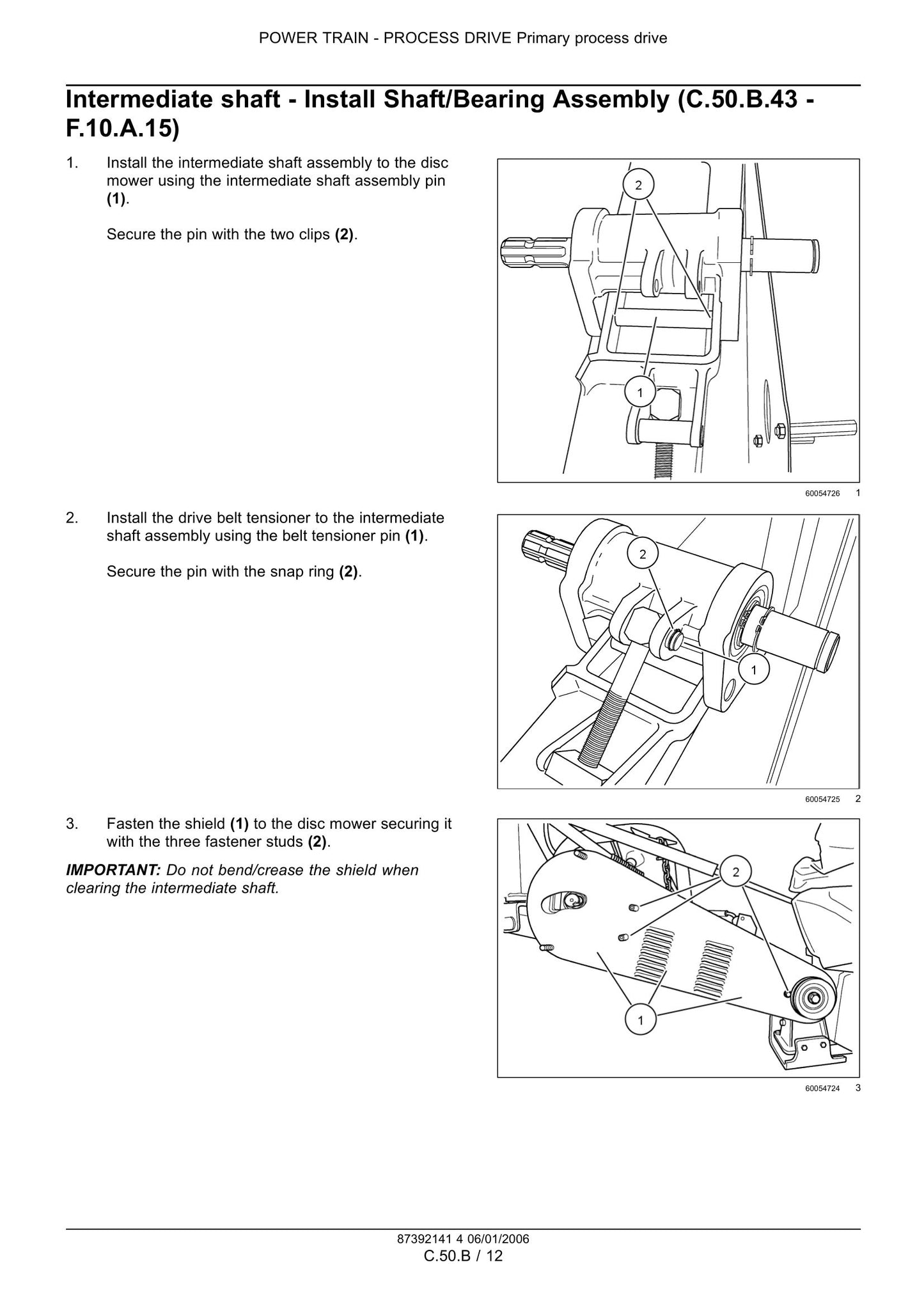 New Holland HM234 HM235 HM236 Disc Mower Factory Workshop Repair Manual 87392141