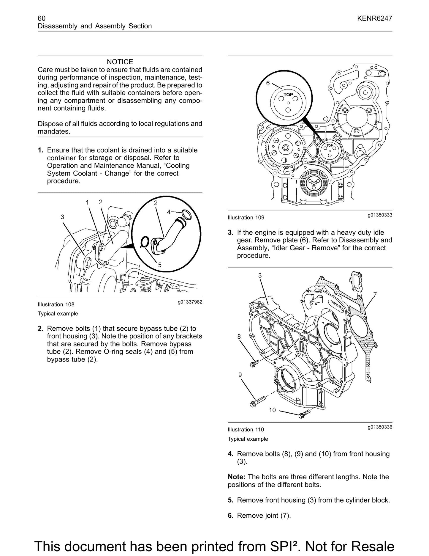 Perkins 1104D NK NL NM Industrial Engine Disassembly and Assembly Manual KENR6247