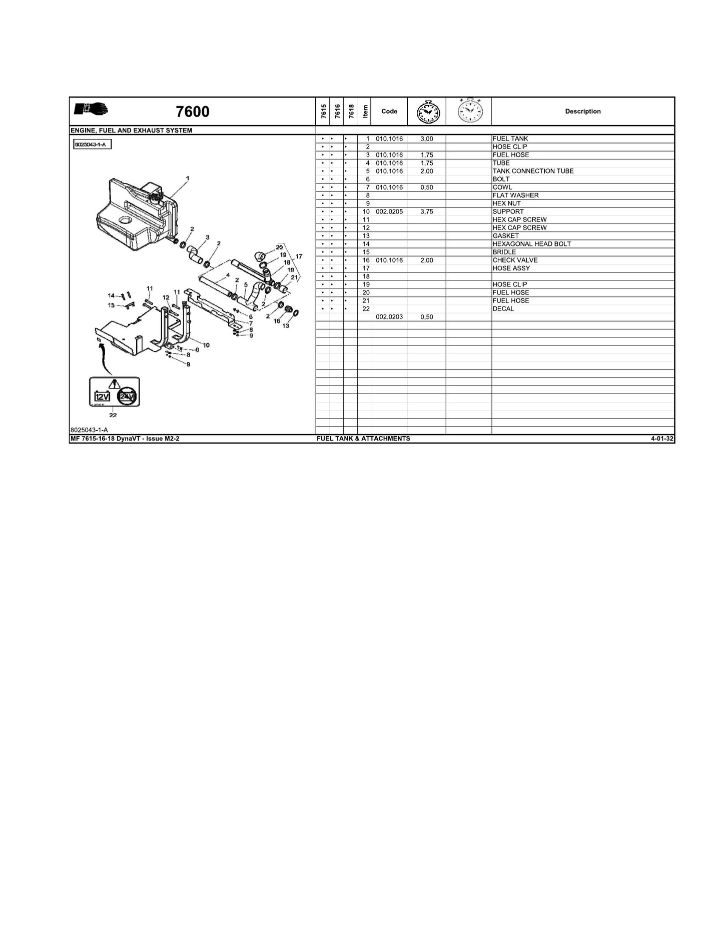 MASSEY FERGUSON MF 7600 Tractor Factory Workshop Parts Catalog 4572281V3