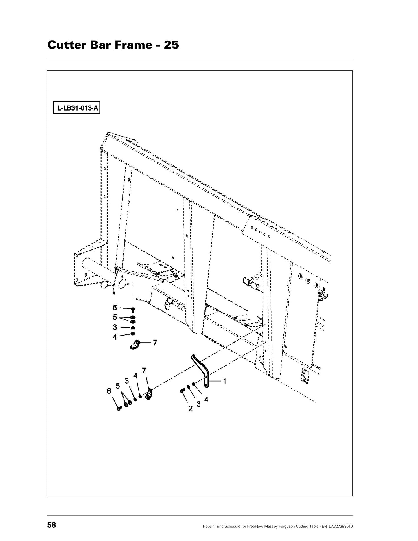 MASSEY FERGUSON FreeFlow Cutting Table Harvester Repair Time Schedule EN_LA327393010