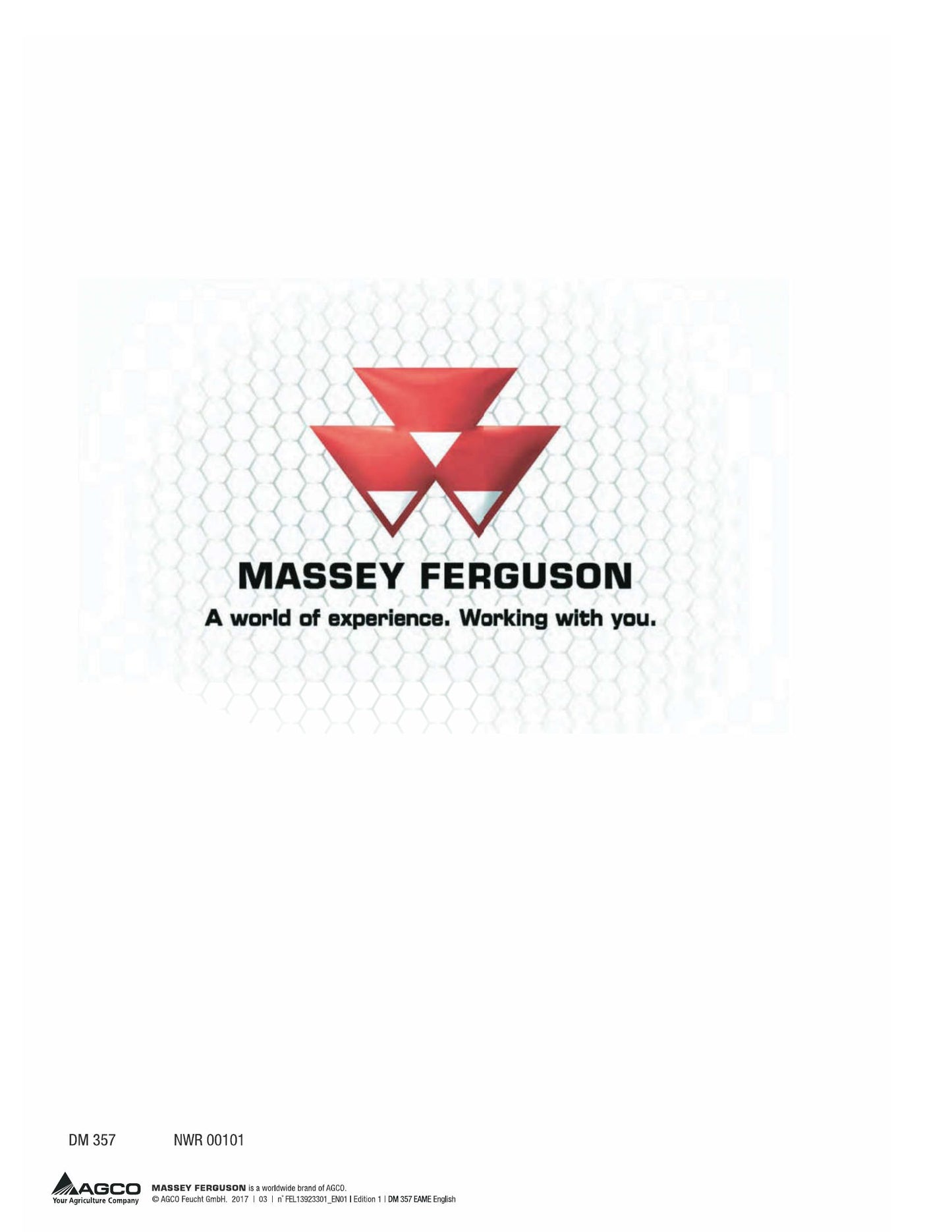 MASSEY FERGUSON DM 357 Disc Mower Factory Workshop Operator Manual