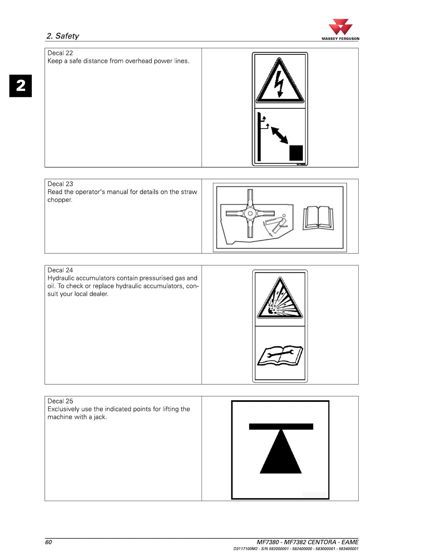 MASSEY FERGUSON MF7380 MF7382 CENTORA Combine Harvester Factory Workshop Operator Manual D3117100M2