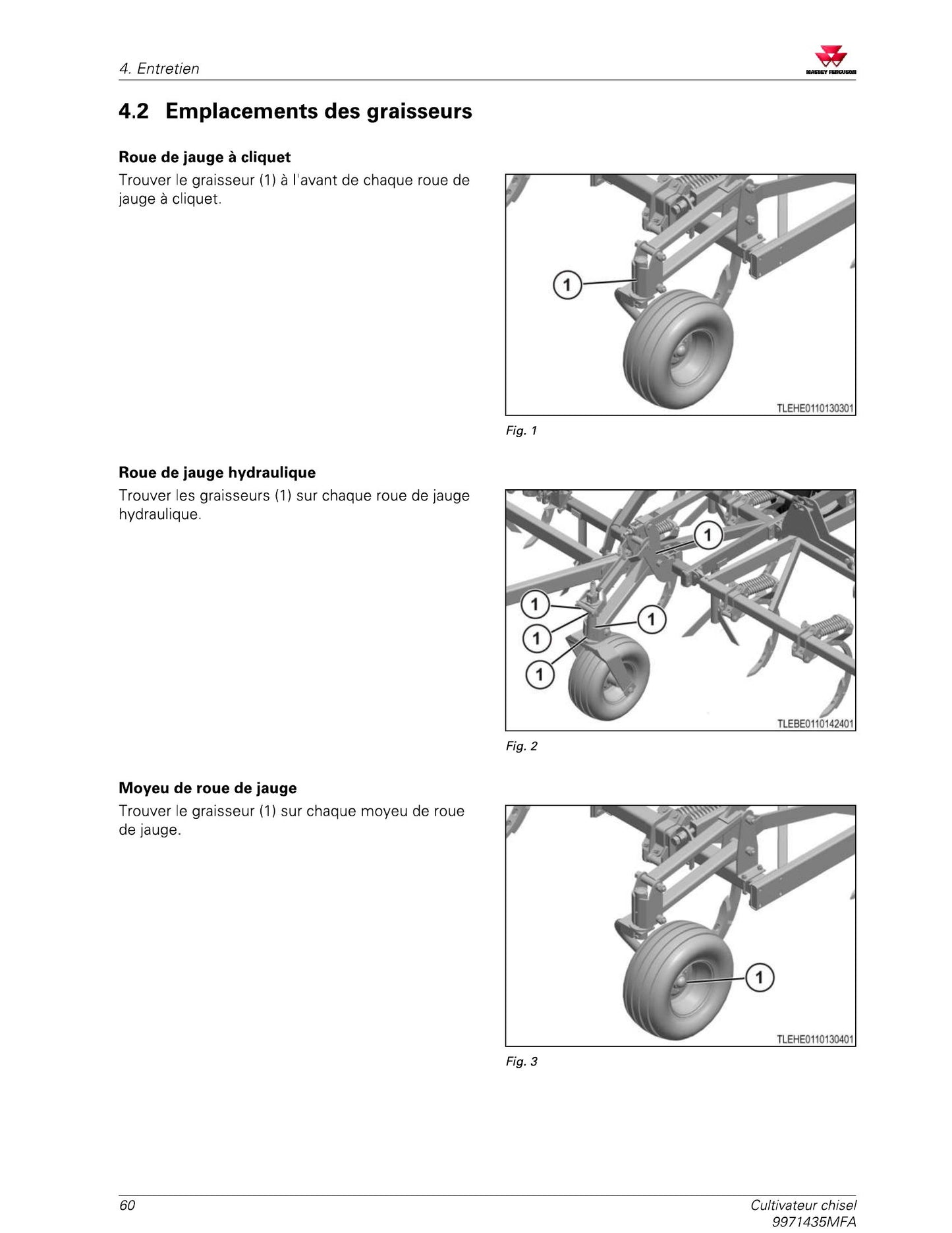 MASSEY FERGUSON 2510 2530 Chisel Cultivator Factory Workshop Operator Manual (FR)
