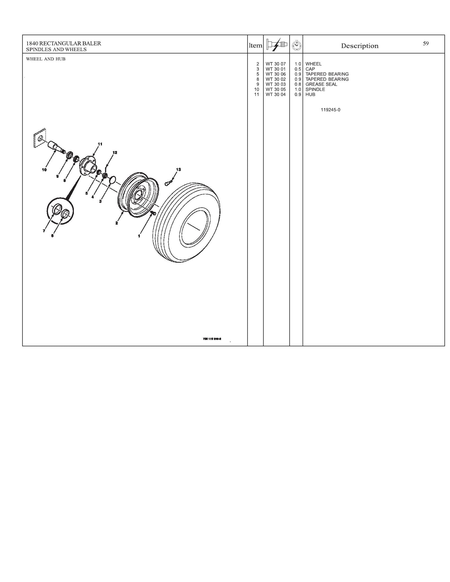 AGCO 1840 Small Square Baler Repair Time Schedule 4283536M1