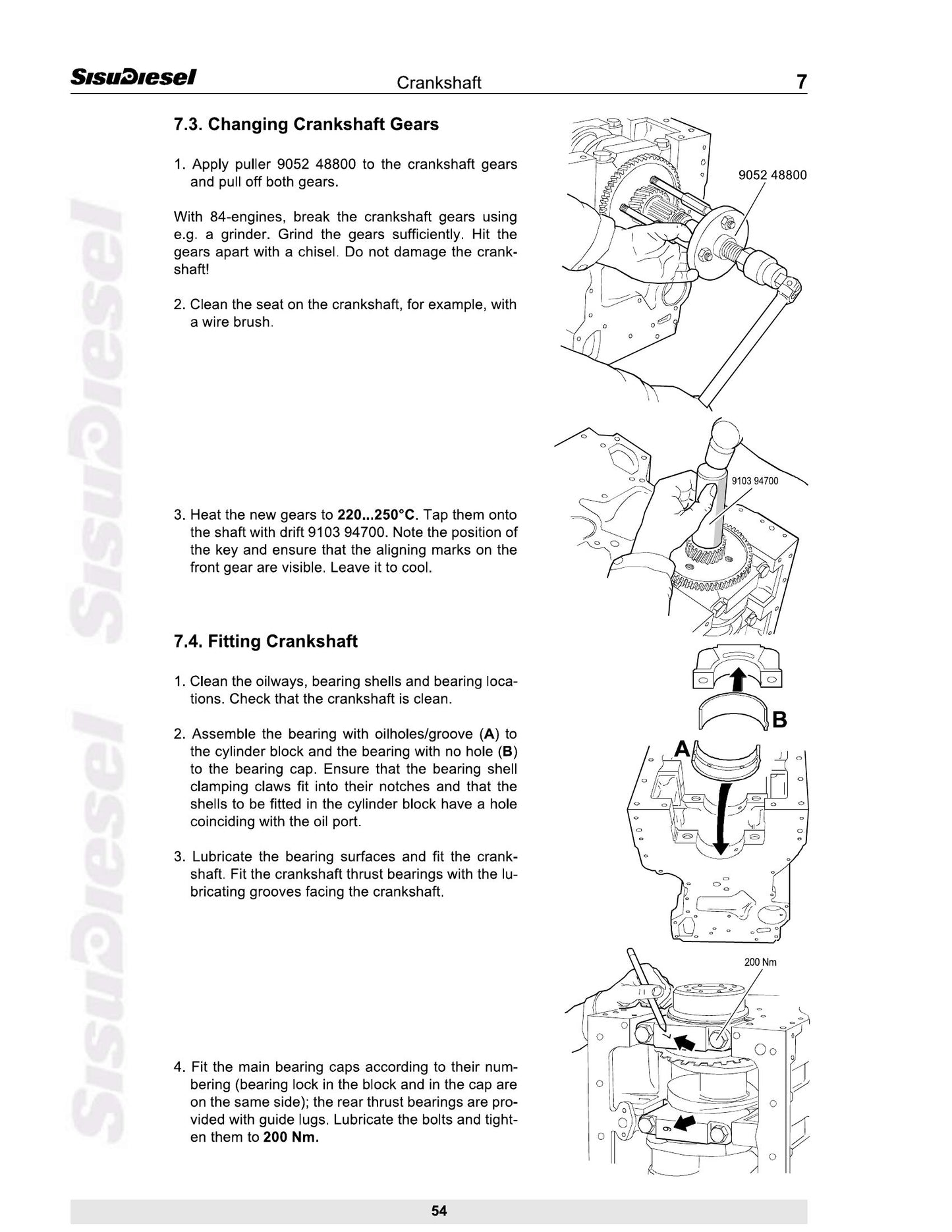 SISU Diesel Citius Series 44 49 66 74 84 Engine Workshop Manual 8370 62637