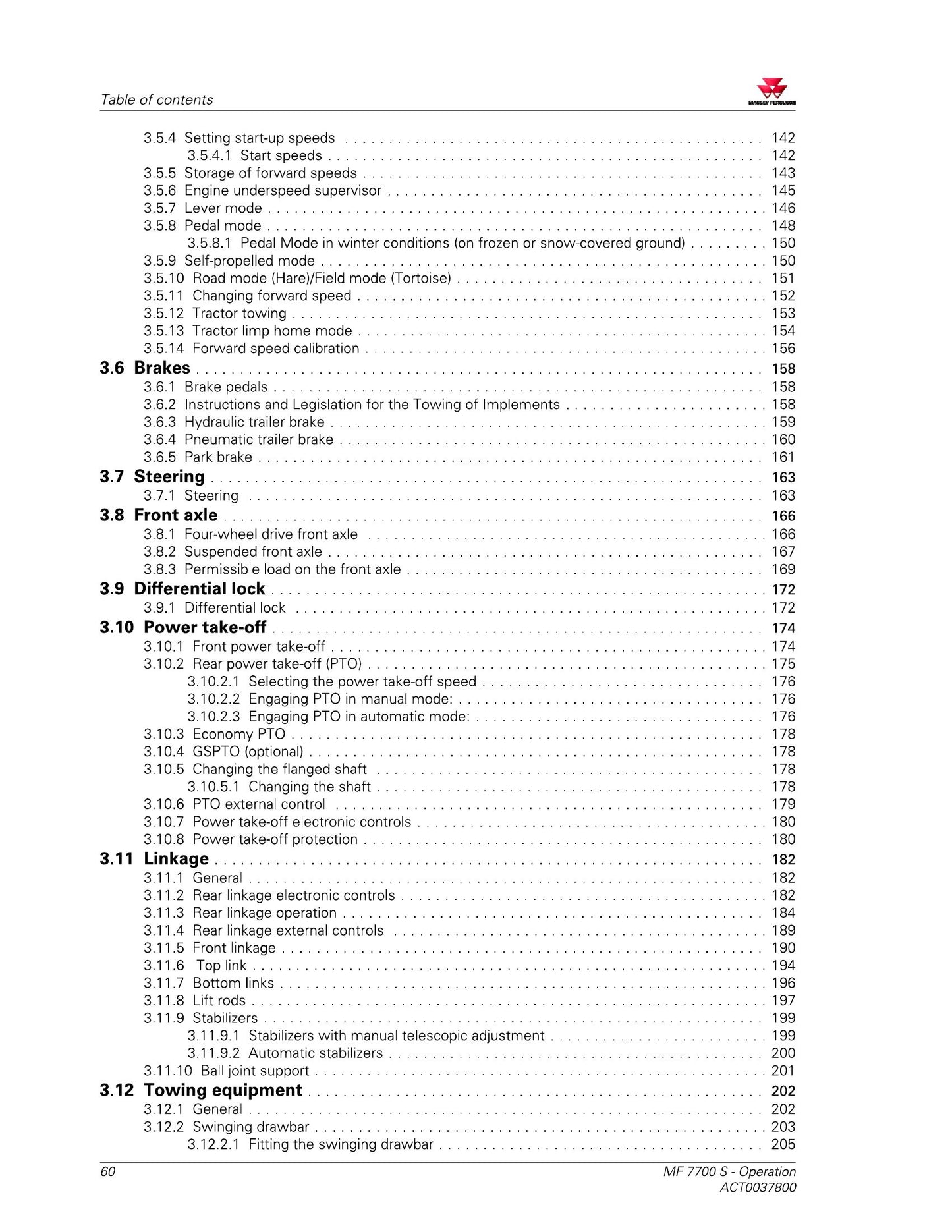 MASSEY FERGUSON MF 7700 S MF 7715 S MF 7716 S MF 7718 S Tractor Factory Workshop Operator Manual