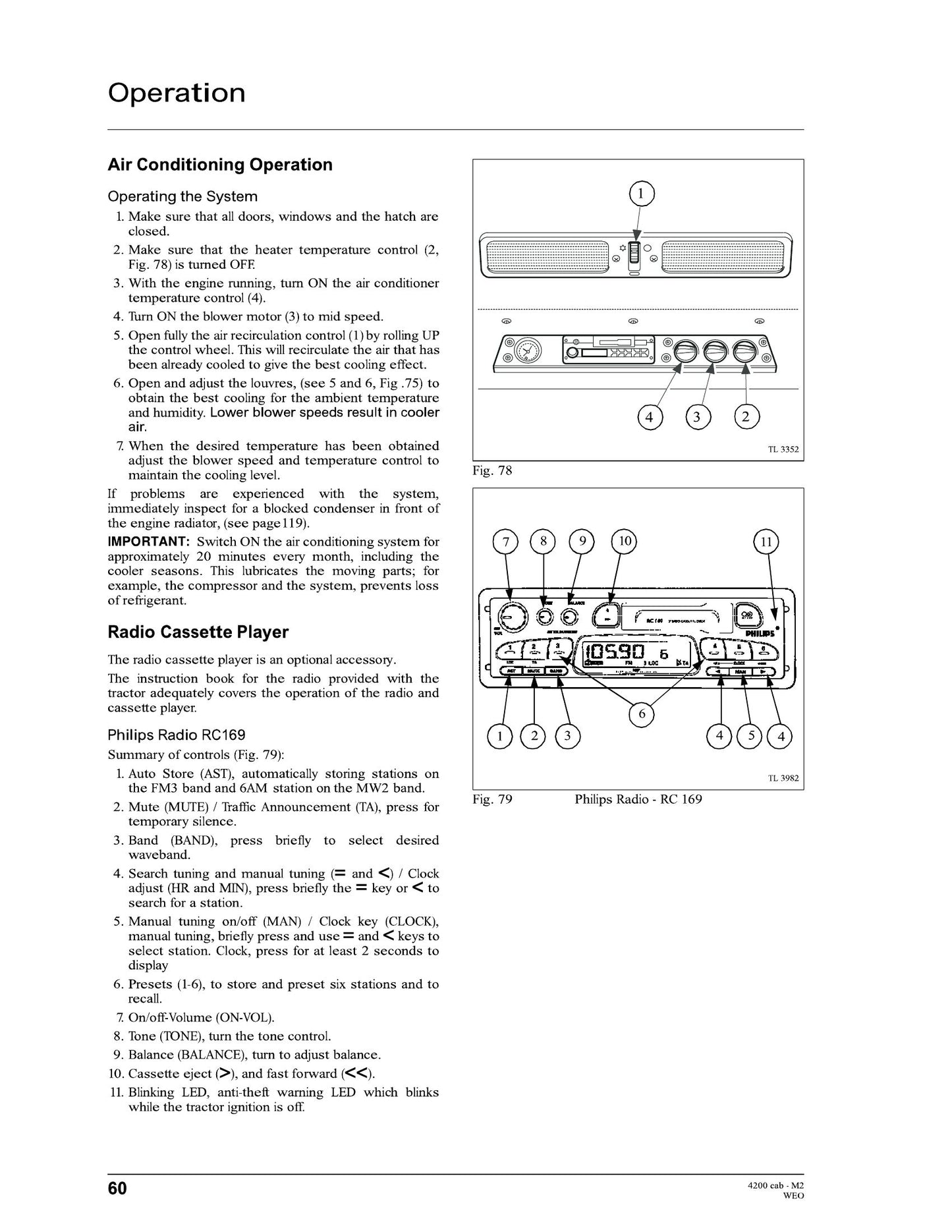 MASSEY FERGUSON 4225 4235 4245 4255 4260 4270 Cab Tractor Factory Workshop Operator Manual 1857 230 M2