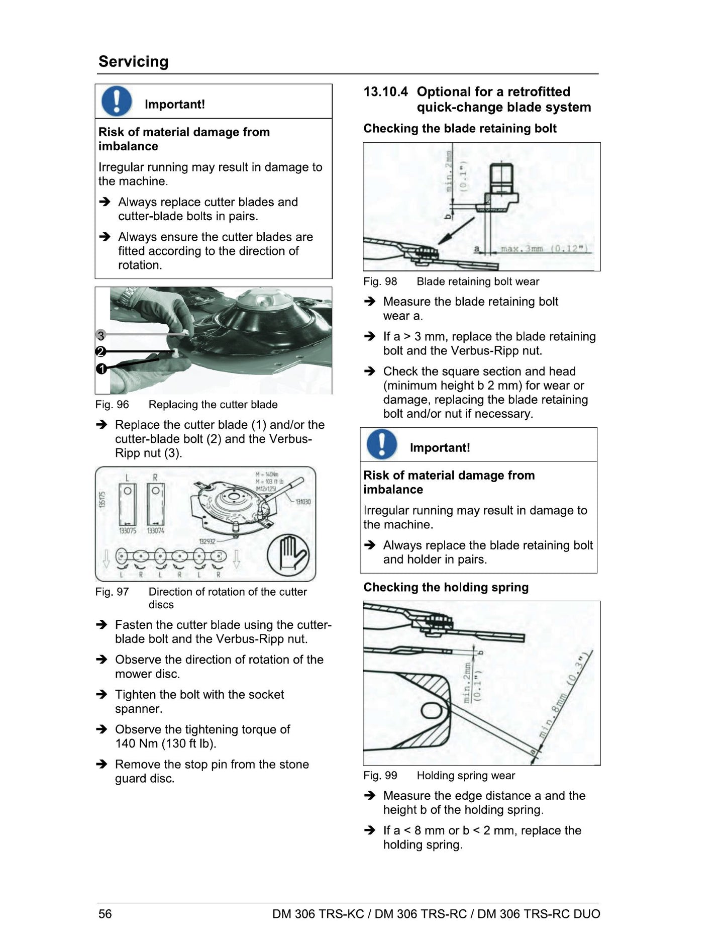 MASSEY FERGUSON DM 306 TRS-KC TRS-RC TRS-RC DUO Disc Mower Factory Workshop Operator Manual