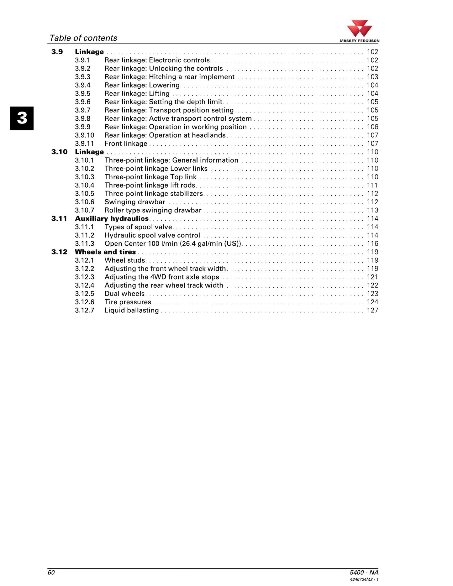 MASSEY FERGUSON MF5425 MF5435 MF5445 MF5455 MF5460 MF5465 MF5470 MF5475 MF5480 Tractor Factory Workshop Operator Manual 4346734M2