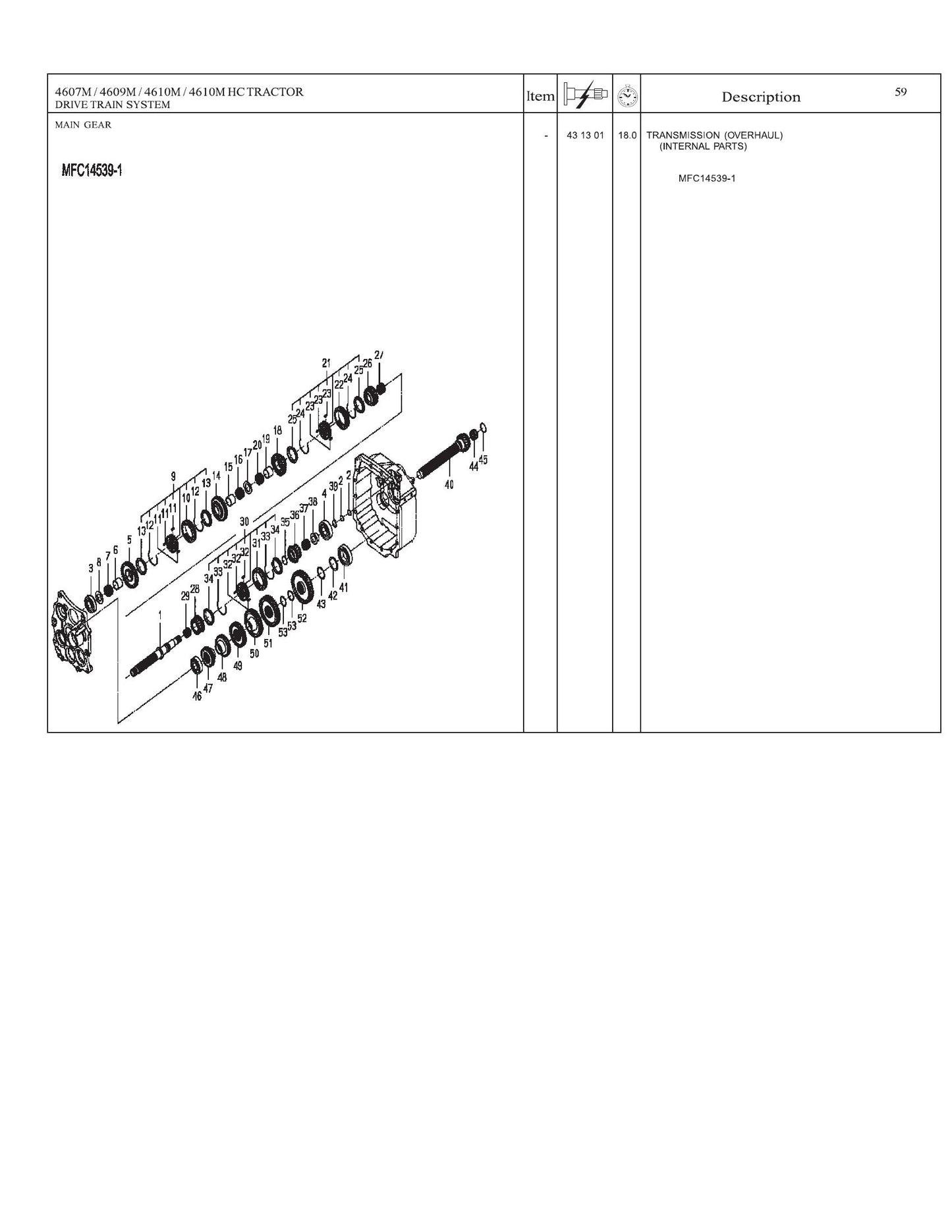 AGCO 4607M 4609M 4610M 4610 HC Tractor Repair Time Schedule