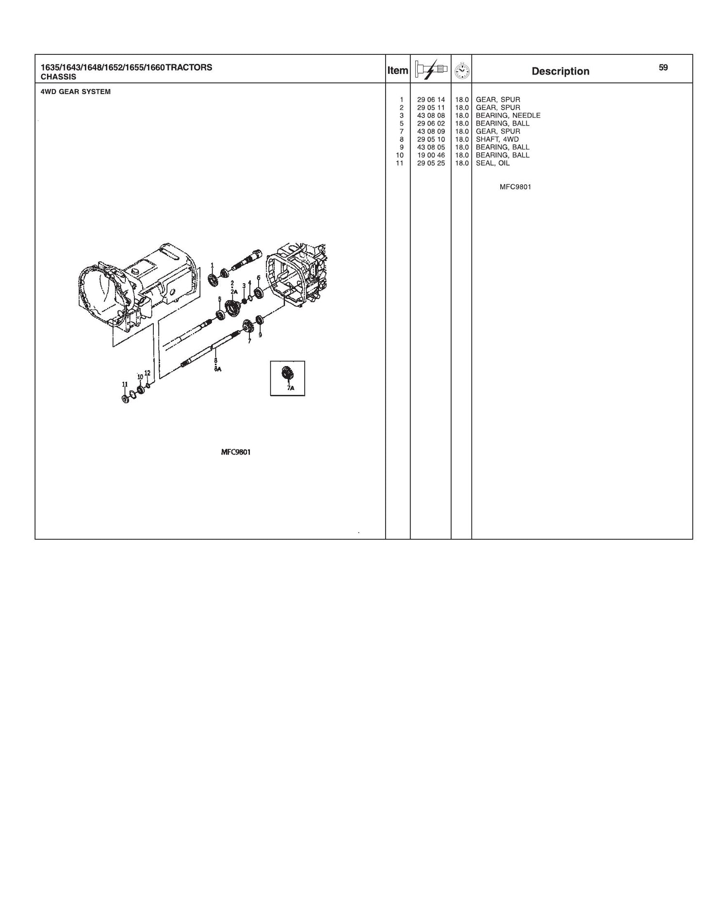 AGCO 1635 1643 1648 1652 1655 1660 Compact Tractor Repair Time Schedule 4283394M2