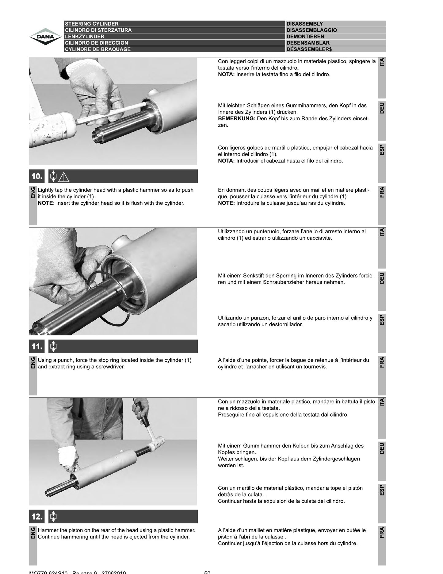 DANA SPICER Steering Axle Maintenance and Factory Workshop Repair Manual MO770-618S10