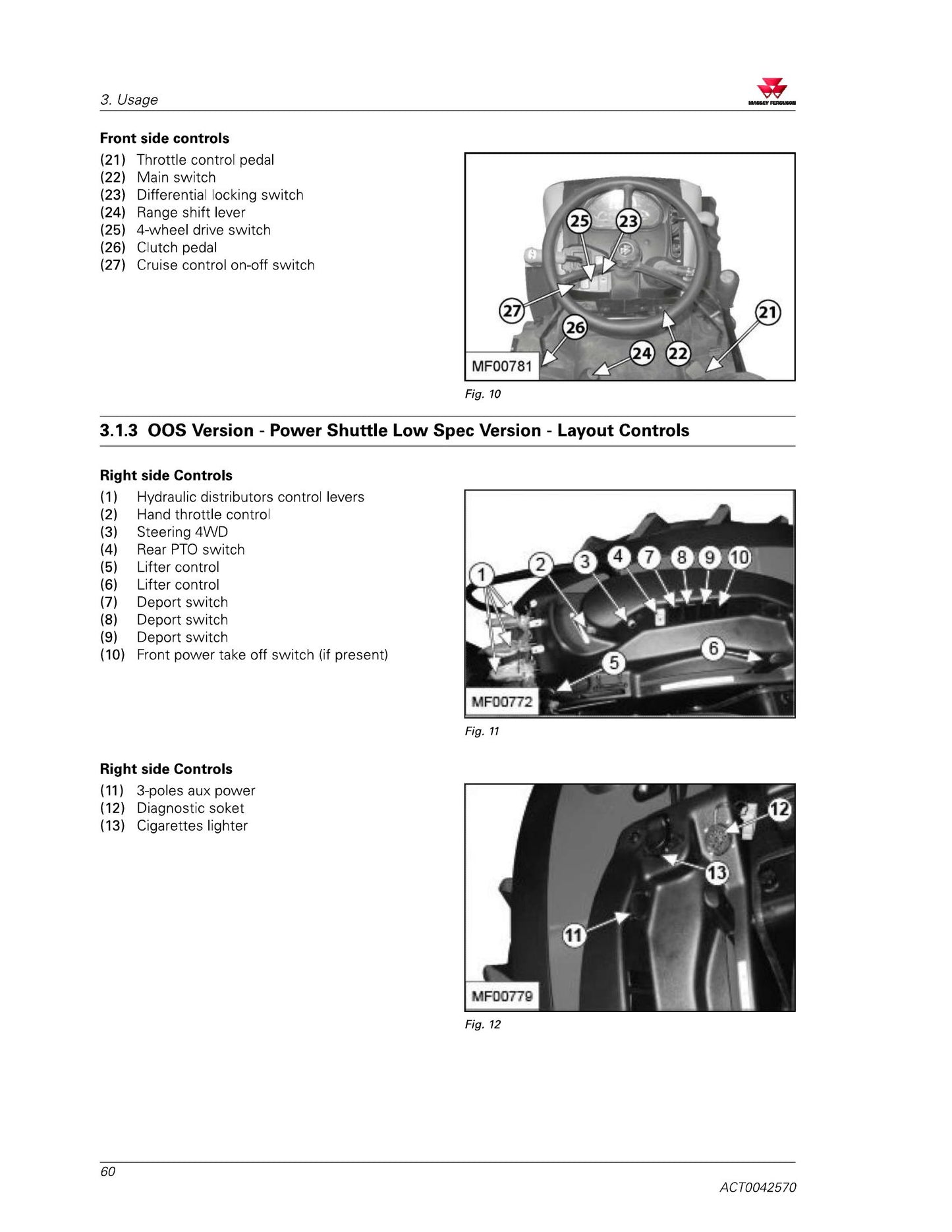 MASSEY FERGUSON MF3707 MF3708 MF3709 MF3710 Tractor Factory Workshop Operator Manual