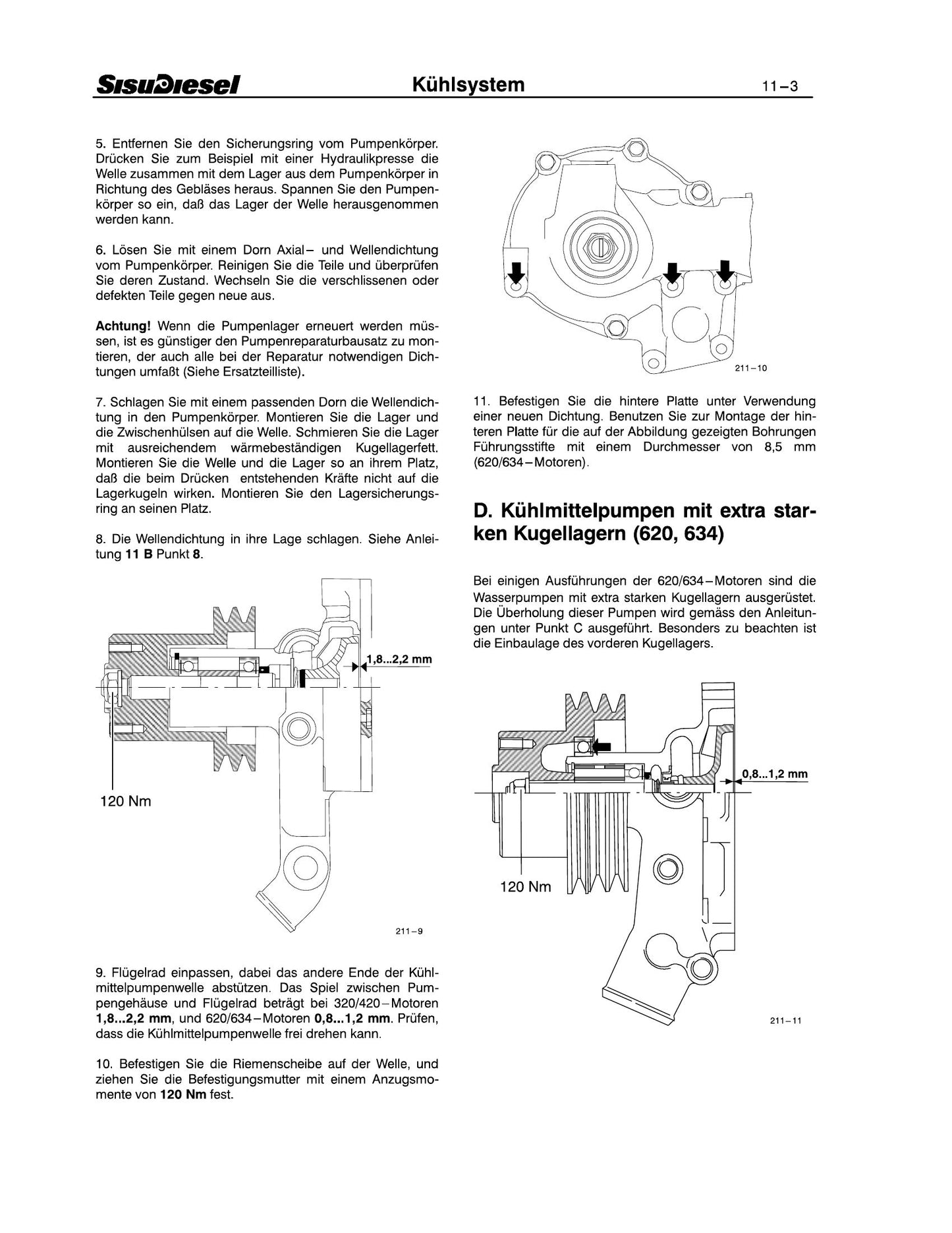 SISUDIESEL 320 420 620 634 Engine Factory Workshop Service Manual