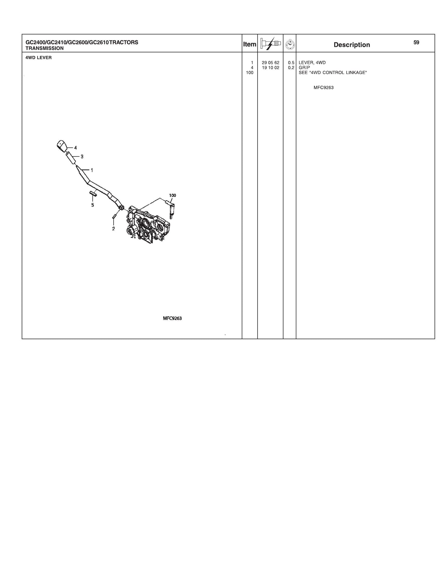 AGCO GC2400 GC2410 GC2600 GC2610 Compact Tractor Repair Time Schedule