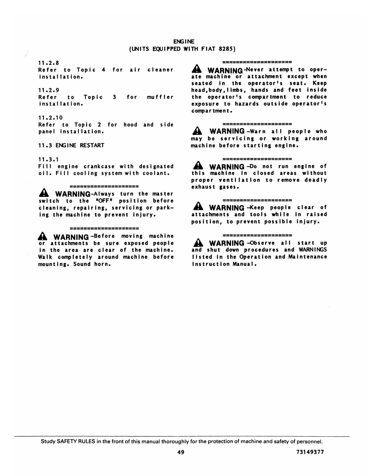 FIATALLIS FR35 Wheel Loader Factory Workshop Service Manual 73149377