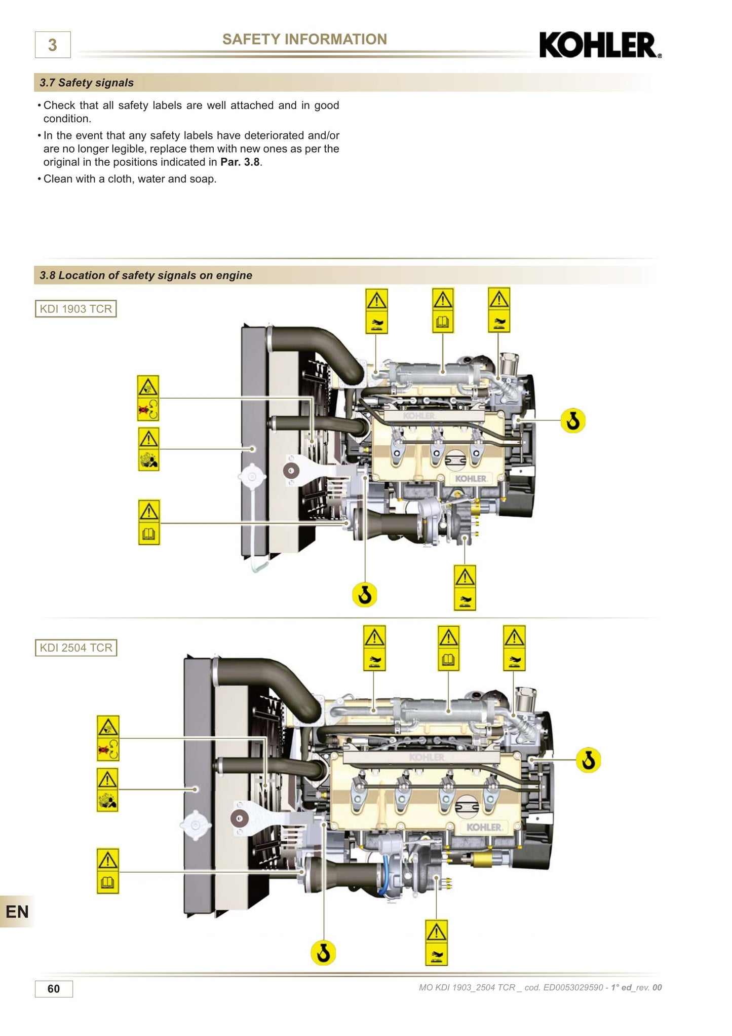 KOHLER 1903 TCR 2504 TCR Engine Workshop Manual 9806-6050