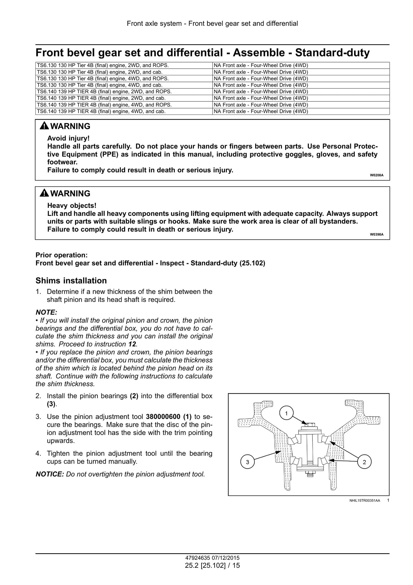 New Holland TS6.110 TS6.110 HC TS6.120 TS6.120 HC TS6.130 TS6.140 Tractor Factory Workshop Service Manual 47955983