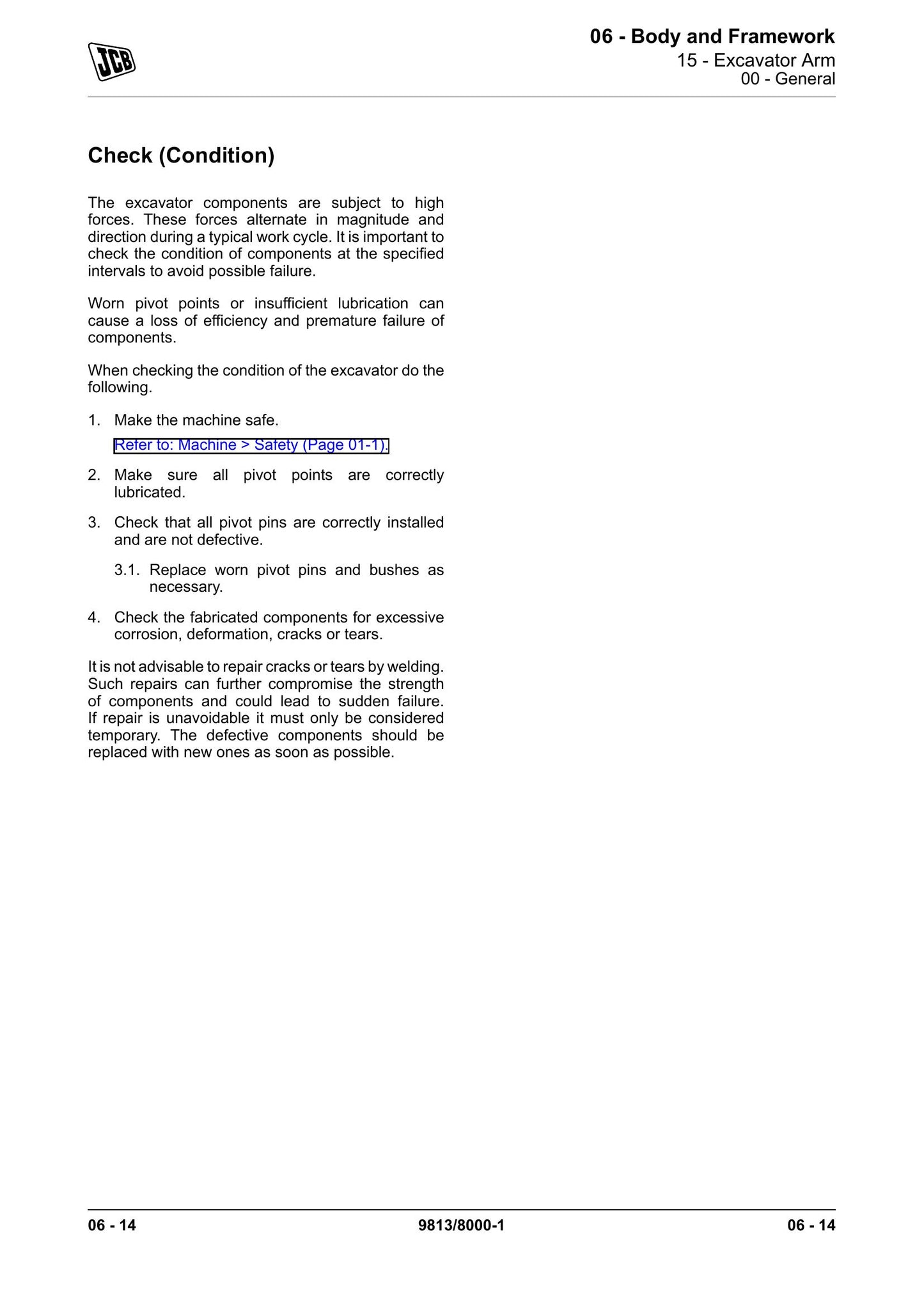 JCB JS210 JS230 Crawler Excavator Factory Workshop Service Manual 9813/8000