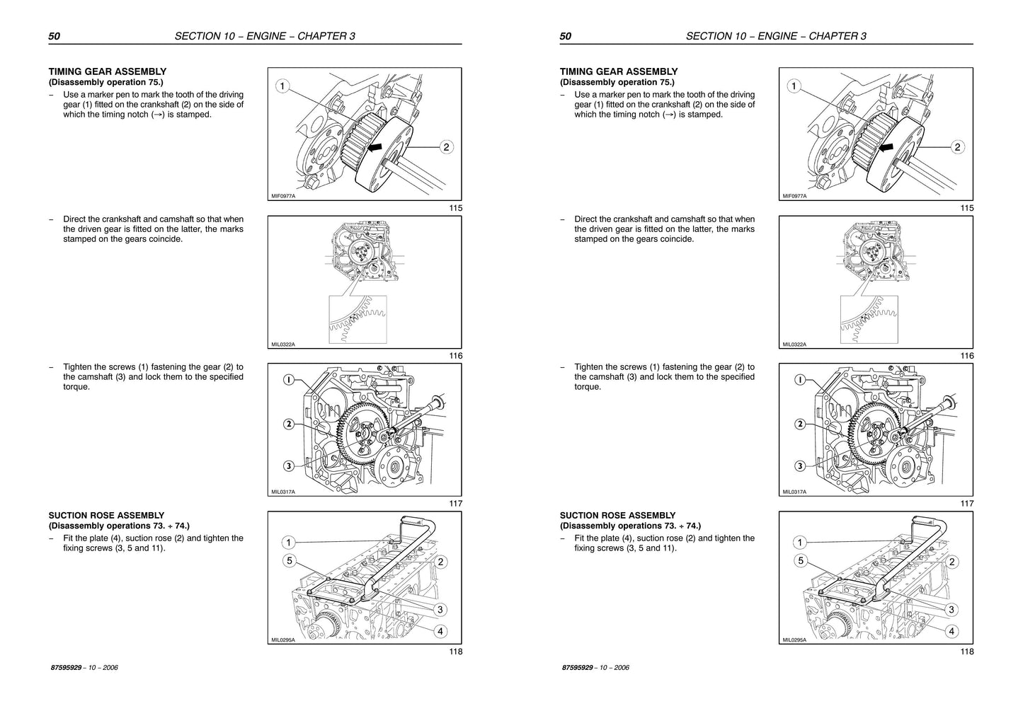 New Holland TC54 TC56 AL59 Combine Harvester Factory Workshop Service Manual Supplement 87595929