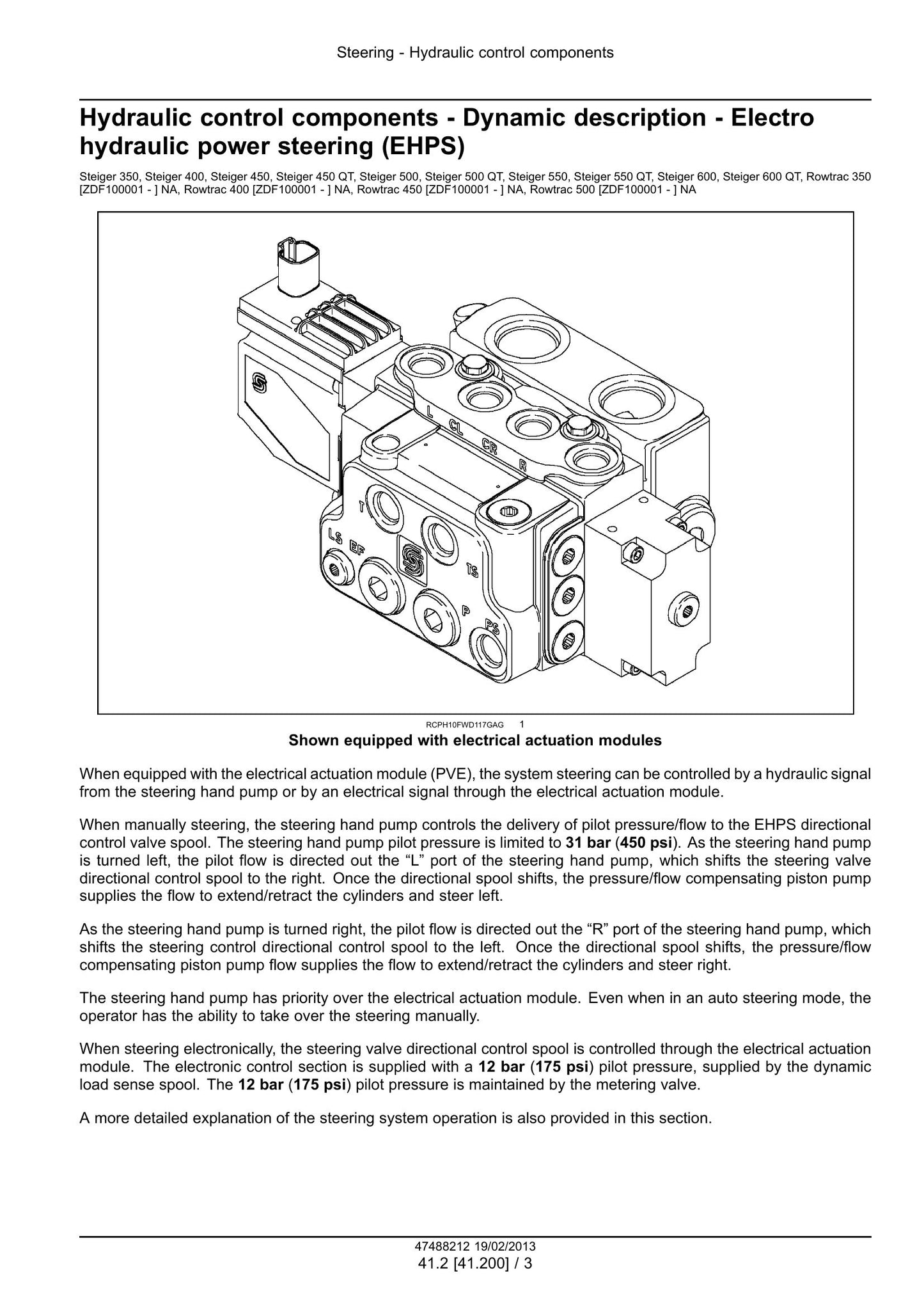 CASE IH Rowtrac 350 400 450 500 Steiger 350 400 450 500 550 600 Quadtrac 450 500 550 600 Tractor Factory Workshop Service Manual 47512808