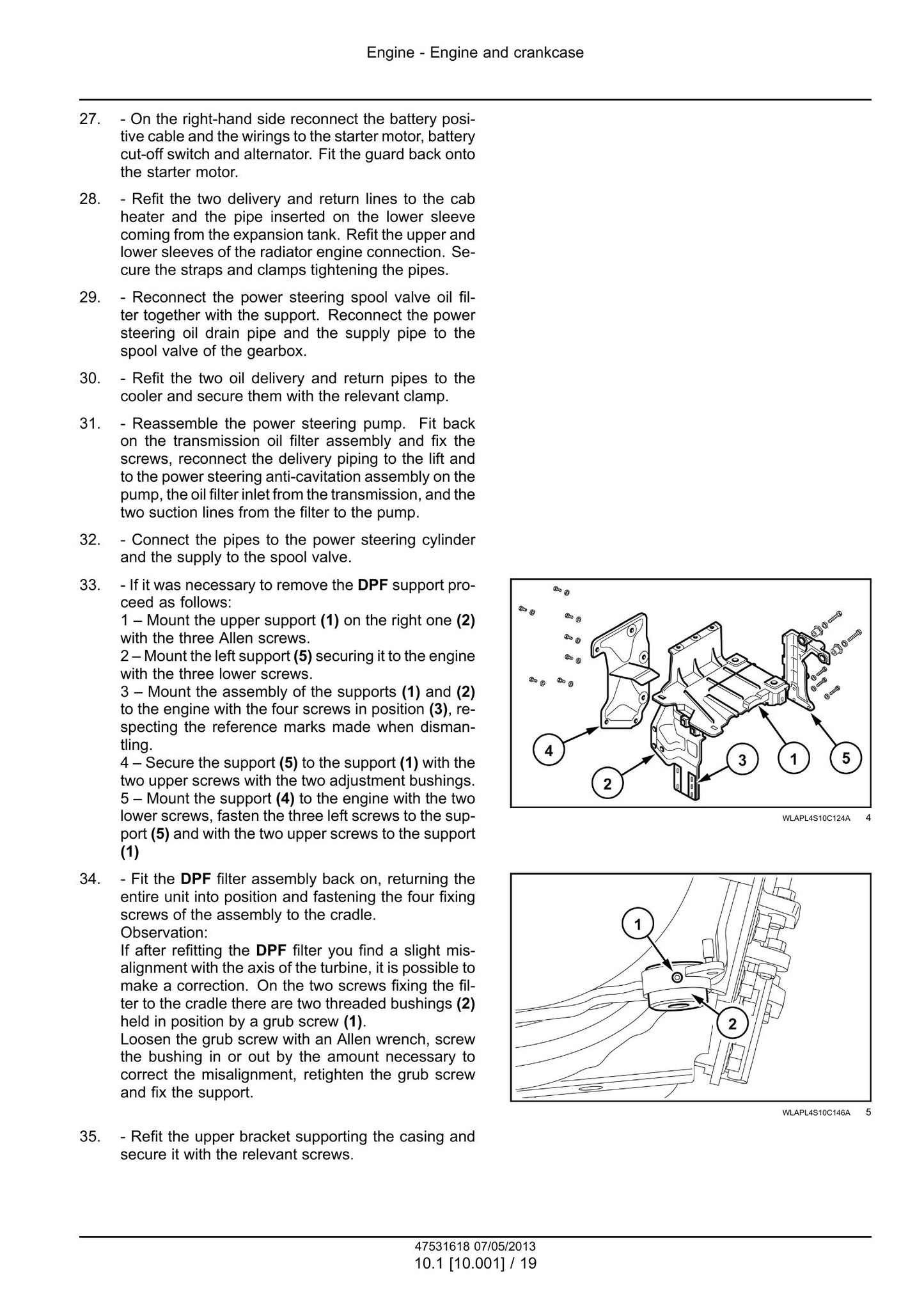 CASE 85C 95C 105C Tractor Factory Workshop Service Manual 47531618