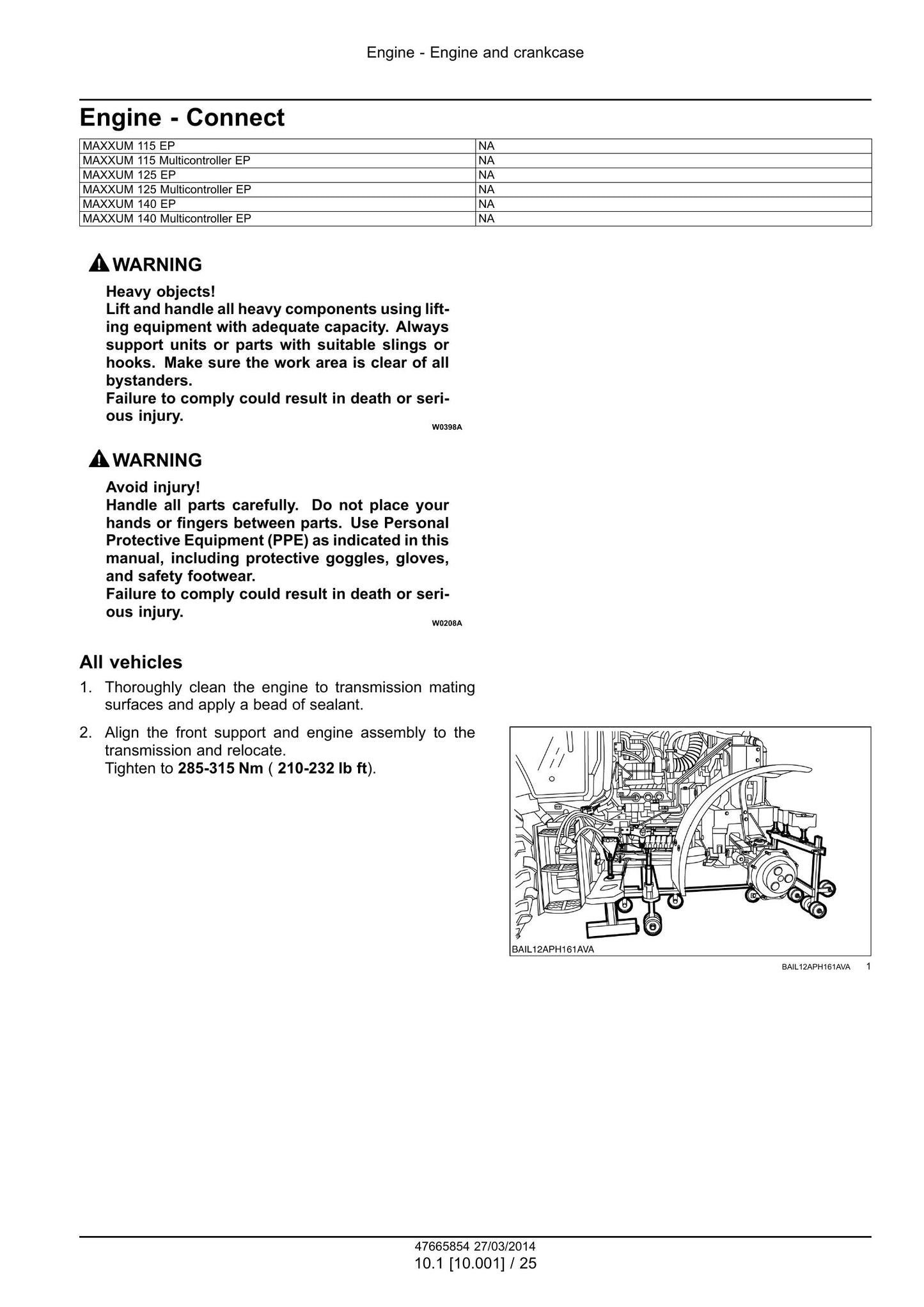 CASE MAXXUM 110 MAXXUM 115 MAXXUM 120 MAXXUM 125 MAXXUM 130 MAXXUM 140 Tractor Factory Workshop Service Manual 47207777