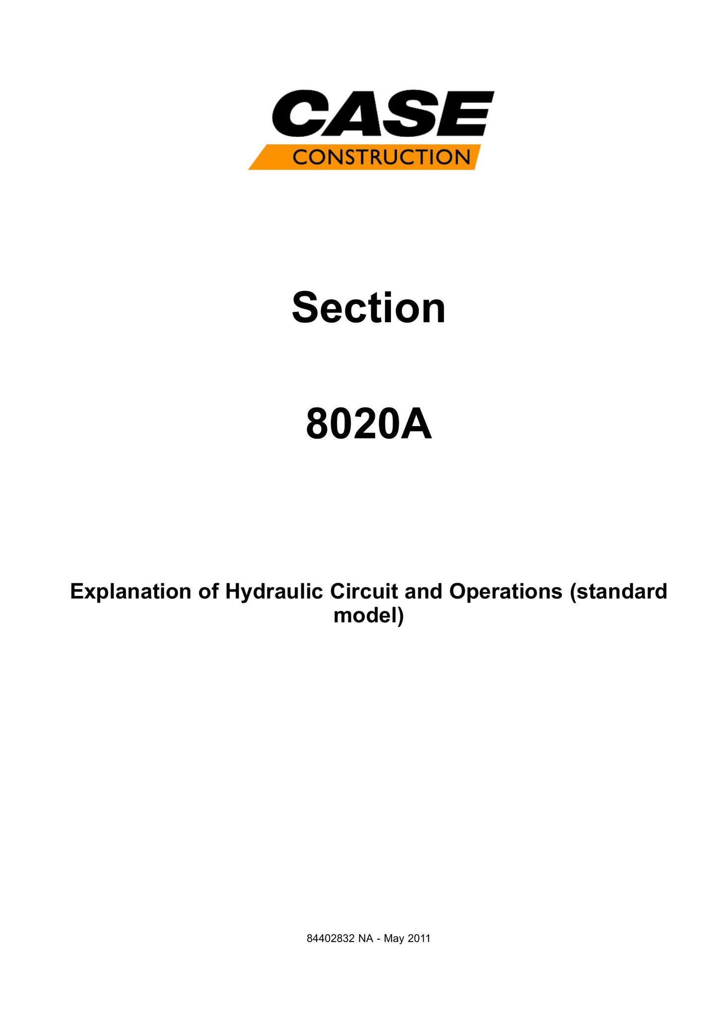 CASE CX350C Crawler Excavator Factory Workshop Service Manual 84541710